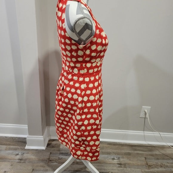 Eliza J Halter Fit & Flare Polk Dot Dress SZ 4