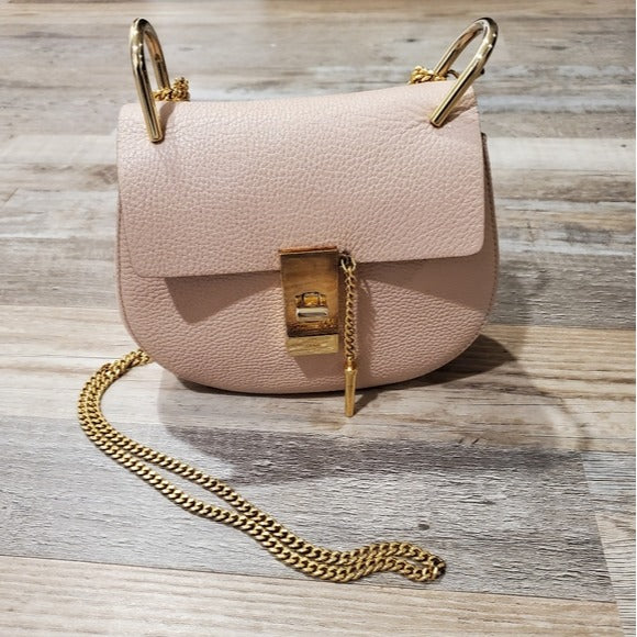 Chloe Grained Lambskin Drew Mini Shoulder Bag
