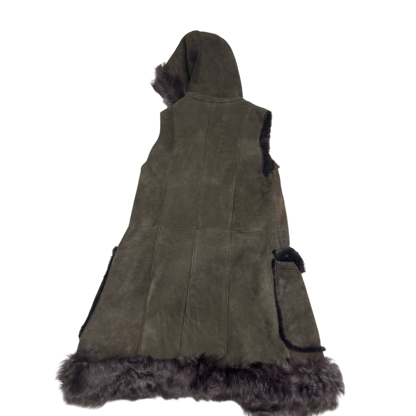 Trilogy Lamb Shearling Hooded Vest SZ Med