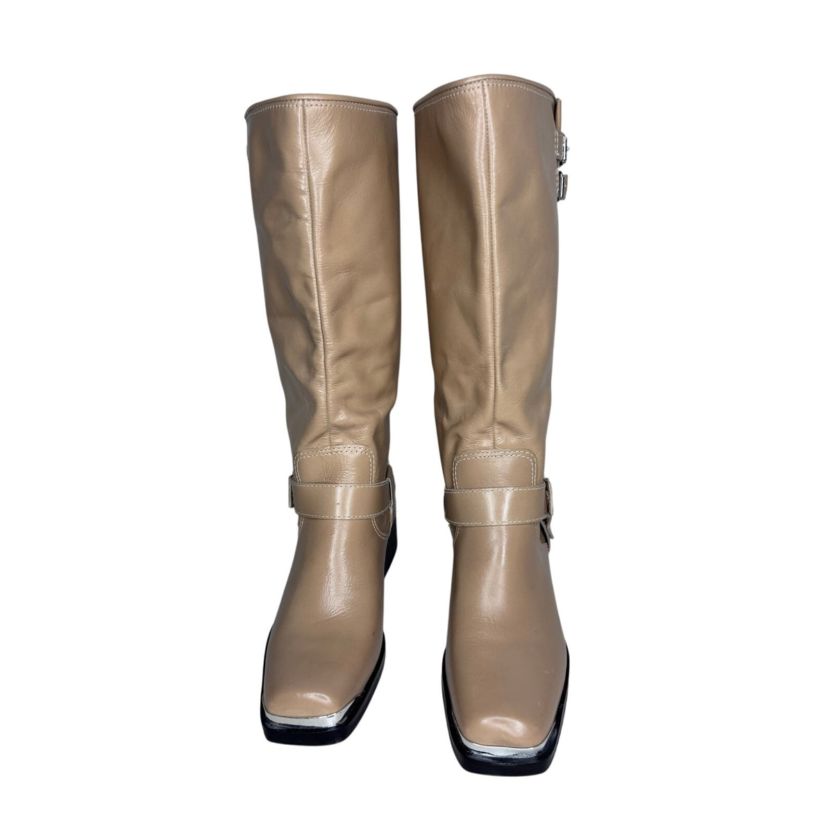 Dolce Vita Evi Leather Moto Knee High Boots SZ 9