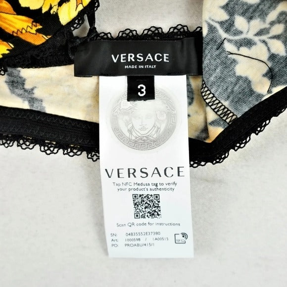 Versace Barocco Triangle Bralette In Women's 36