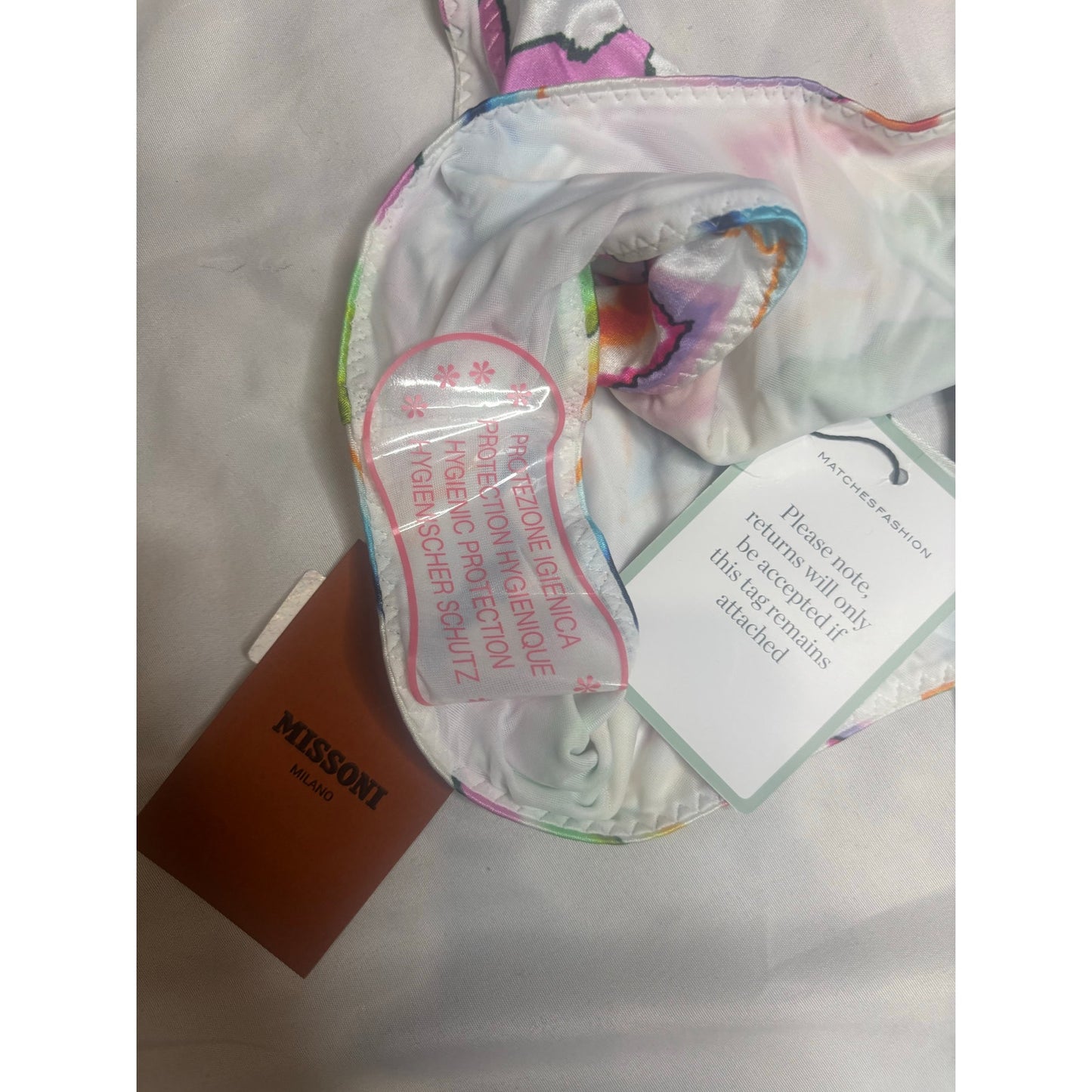 Missoni Mare Zigzag Chevron Bandeau Bikini Set SZ 48