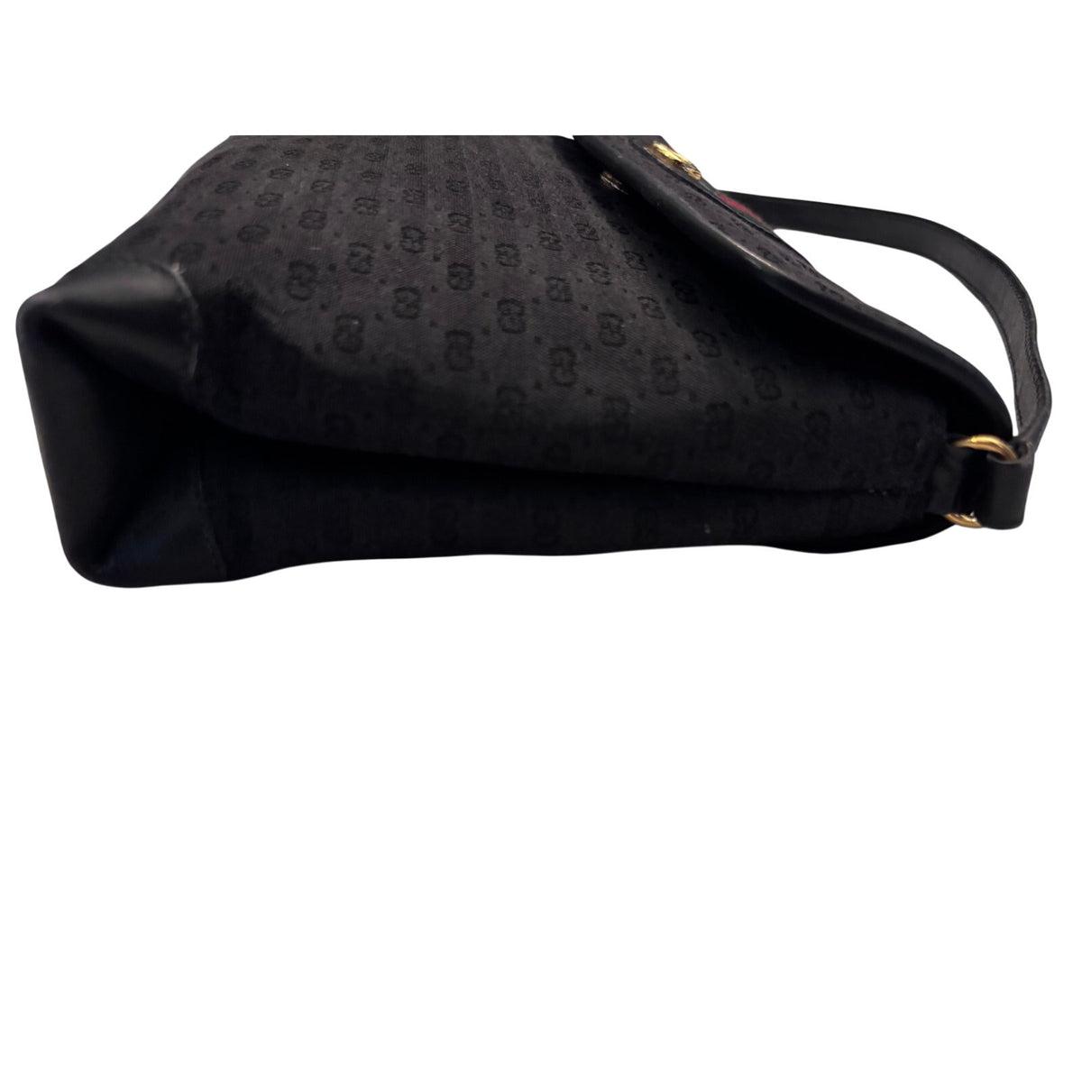 Gucci Vintage Micro GG Monogram Web Stripe Shoulder Bag