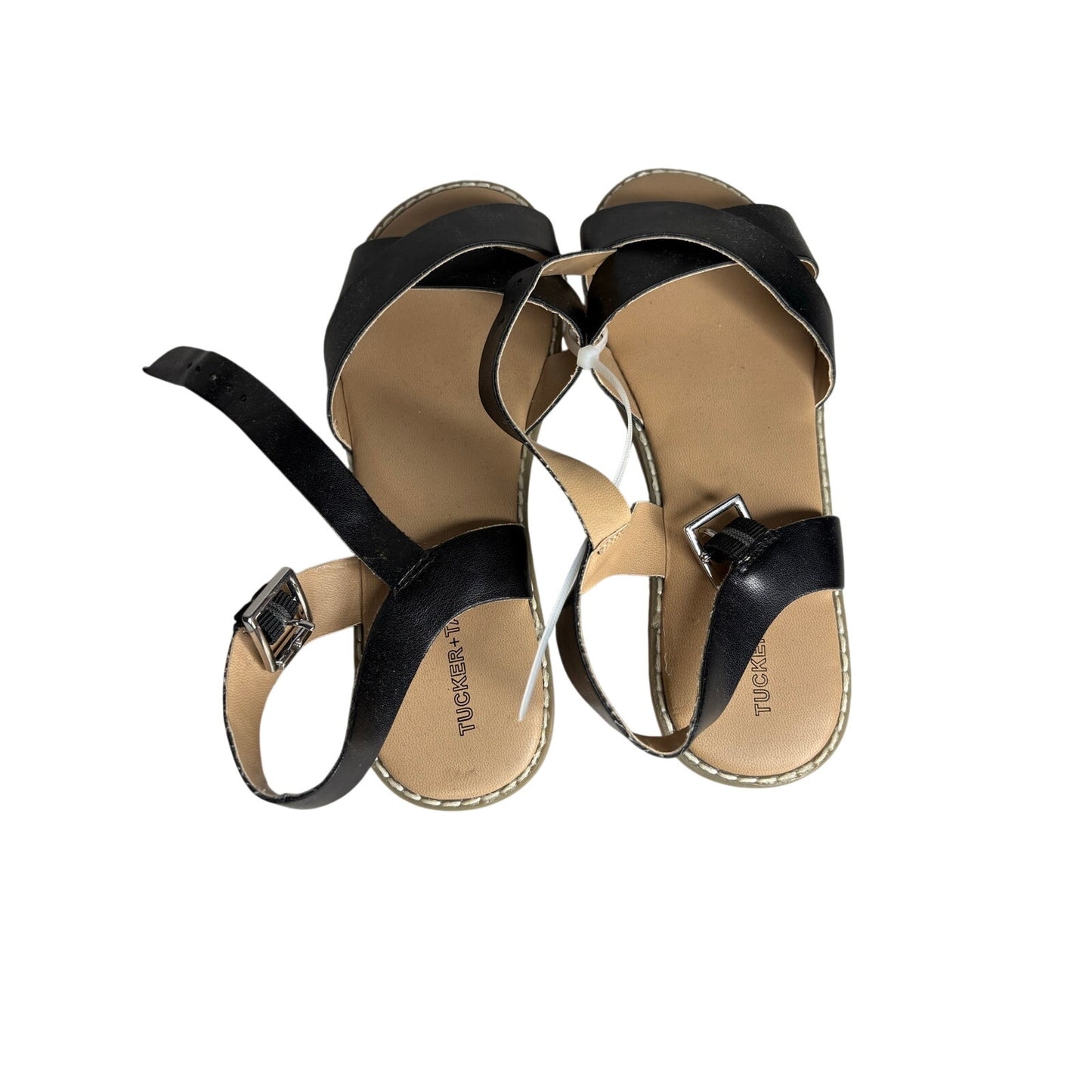 Tucker + Tate Tarya Black Strappy Adjustable Sandals SZ 3Y