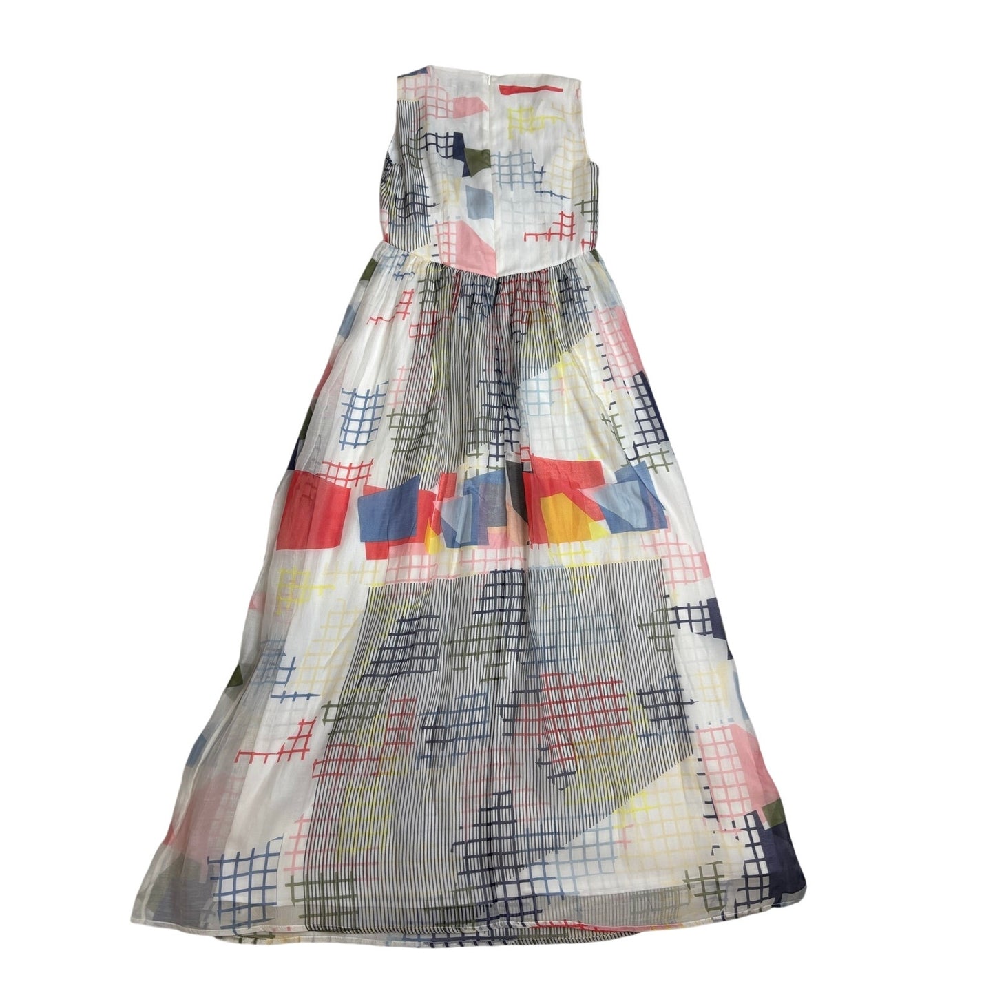 Emporio Armani Resort 2019 Fant Quadro Silk Maxi Dress Runway Print Size 38