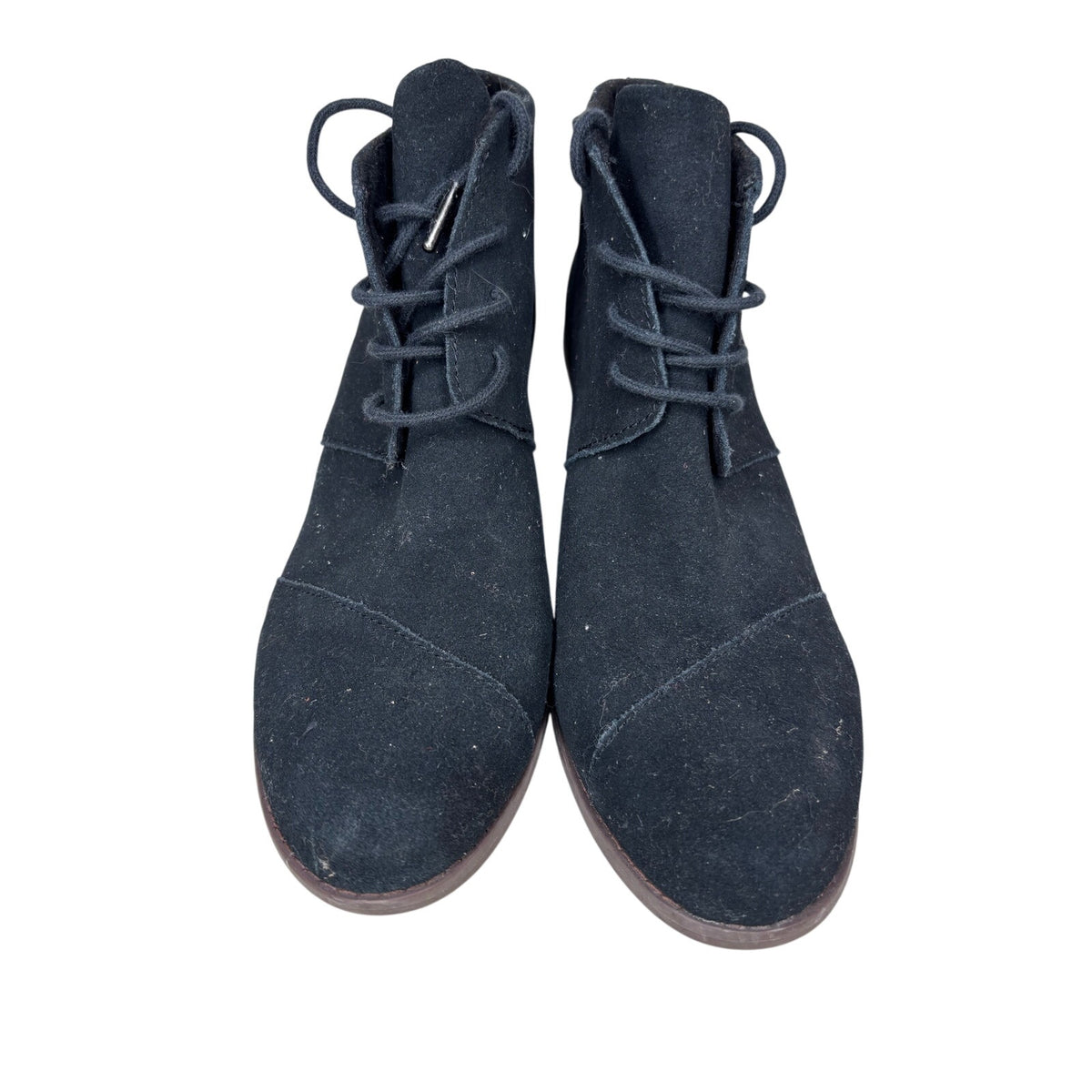TOMS Hyde Suede Wedge Ankle Boots SZ 9.5