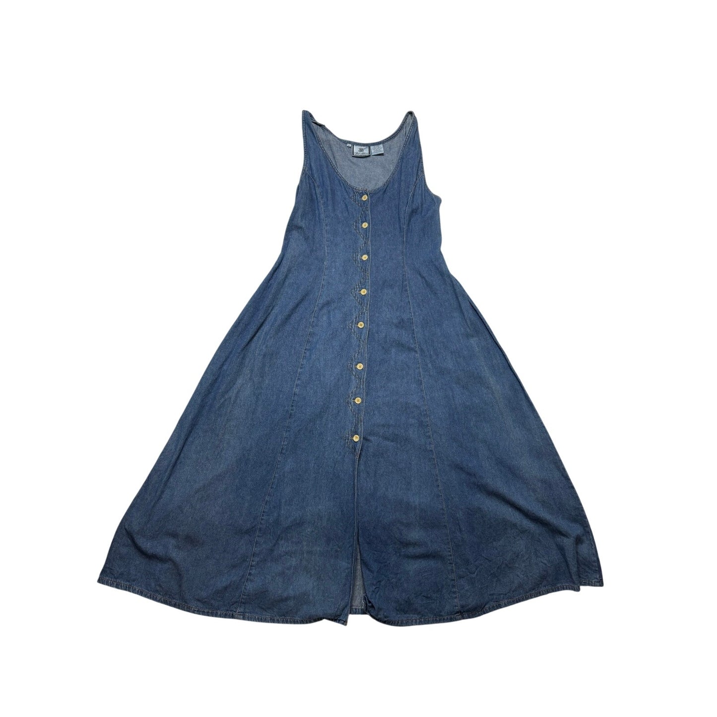 Vintage Bill Blass Denim Jumper Dress SZ 14