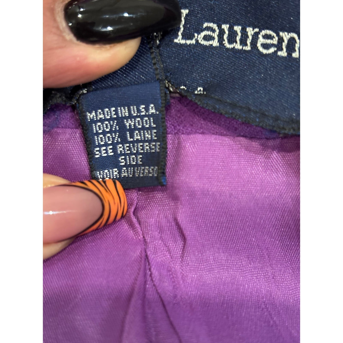 Vintage Ralph Lauren Wool Crest Double Breasted Blazer SZ 4