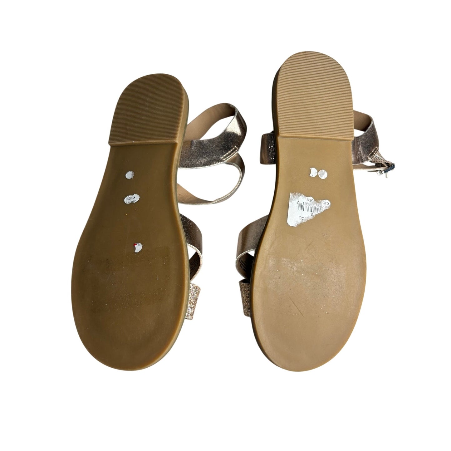 Tucker + Tate Tarya Rose Gold Glitter Strappy Sandals SZ 4Y
