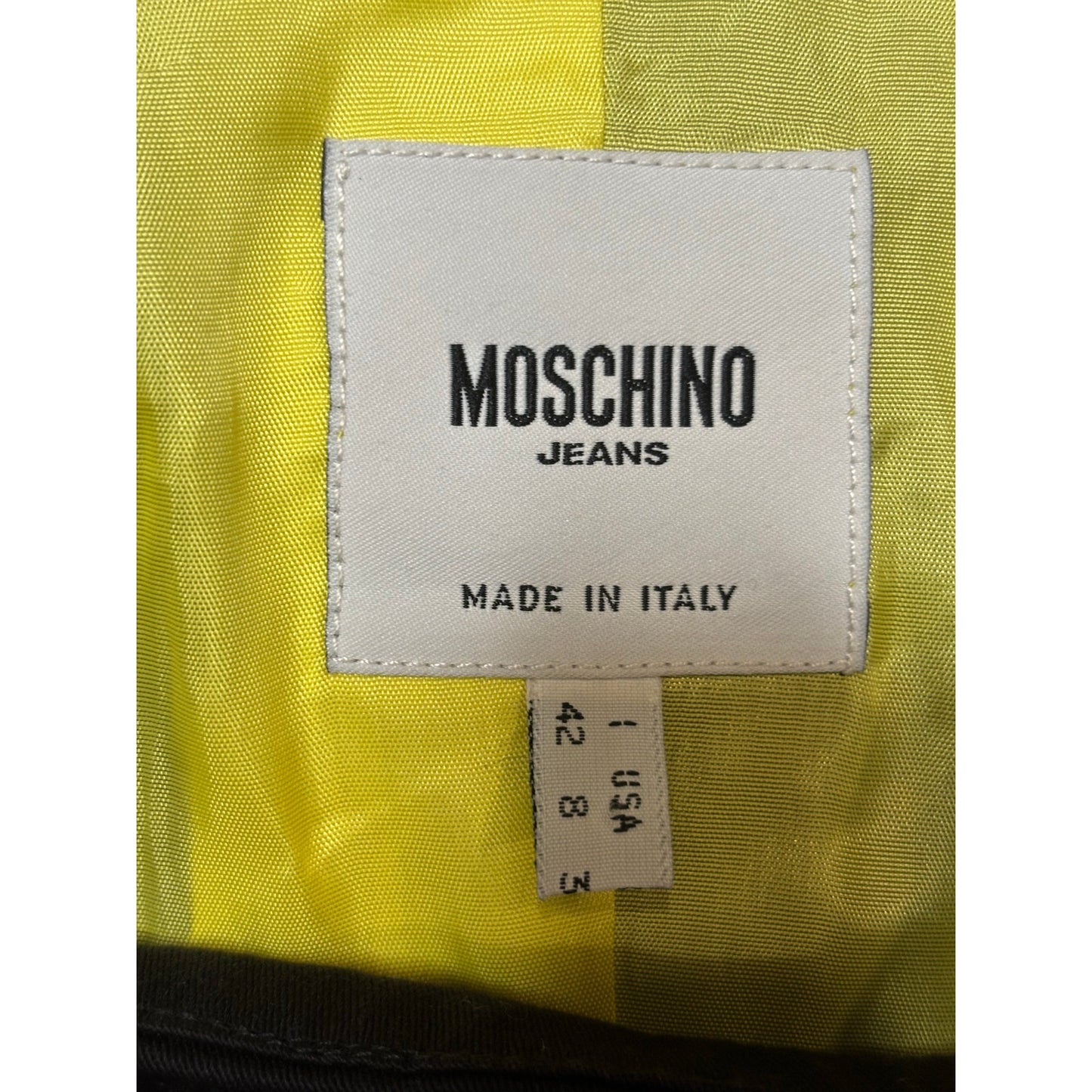 Vintage Moschino Jeans Y2K Button-Embellished Jacket & Strapless Dress Set SZ 8