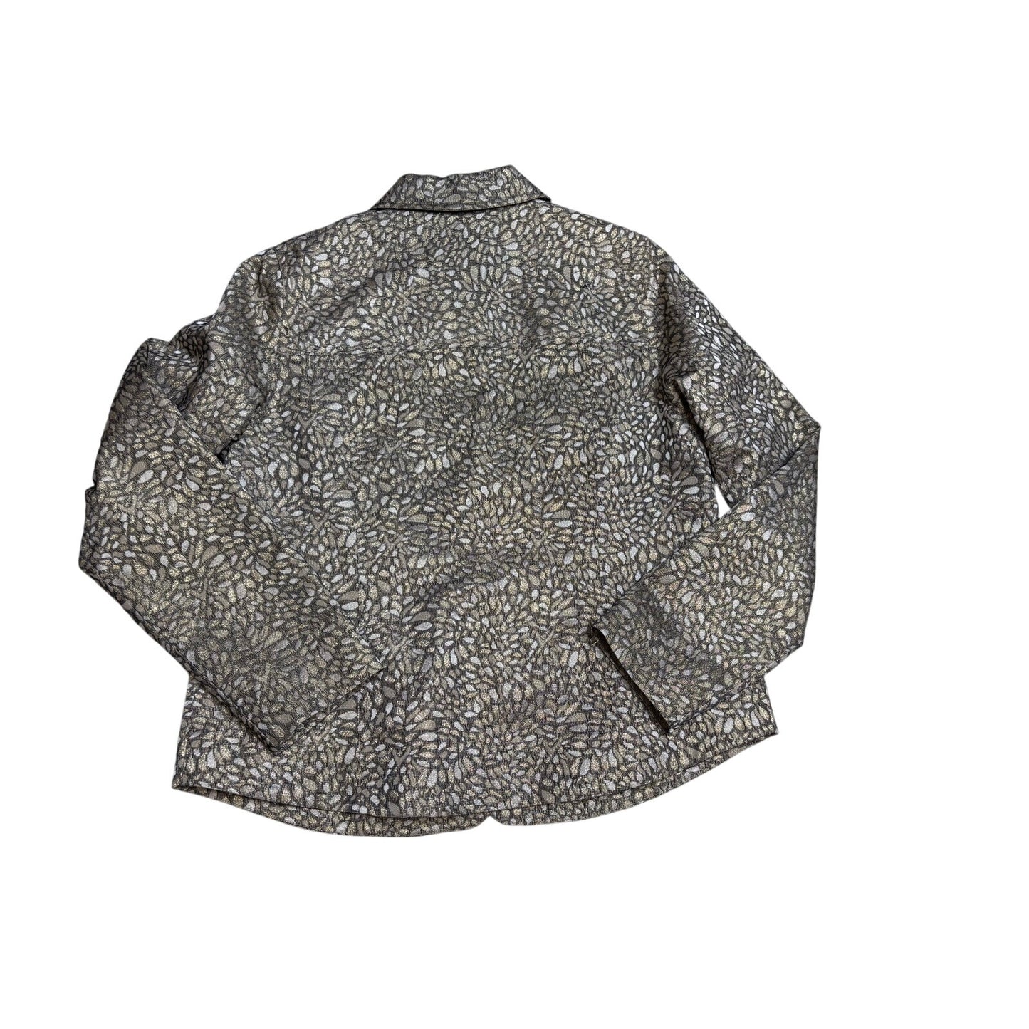 Vintage Laura Ashley Metallic Floral Brocade Evening Jacket SZ Med
