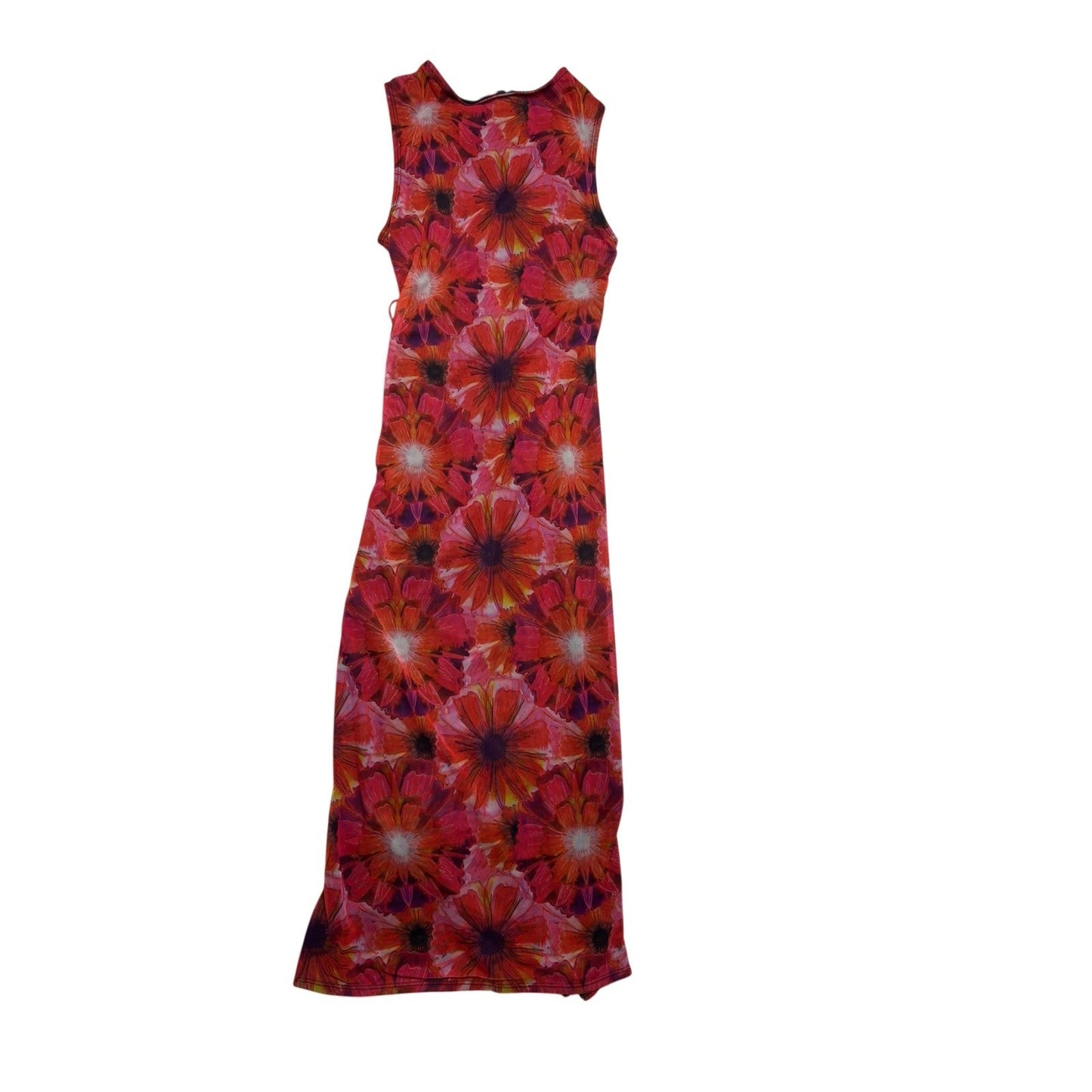 Topshop Petite Floral Lace-Up Bodycon Midi Dress SZ 10