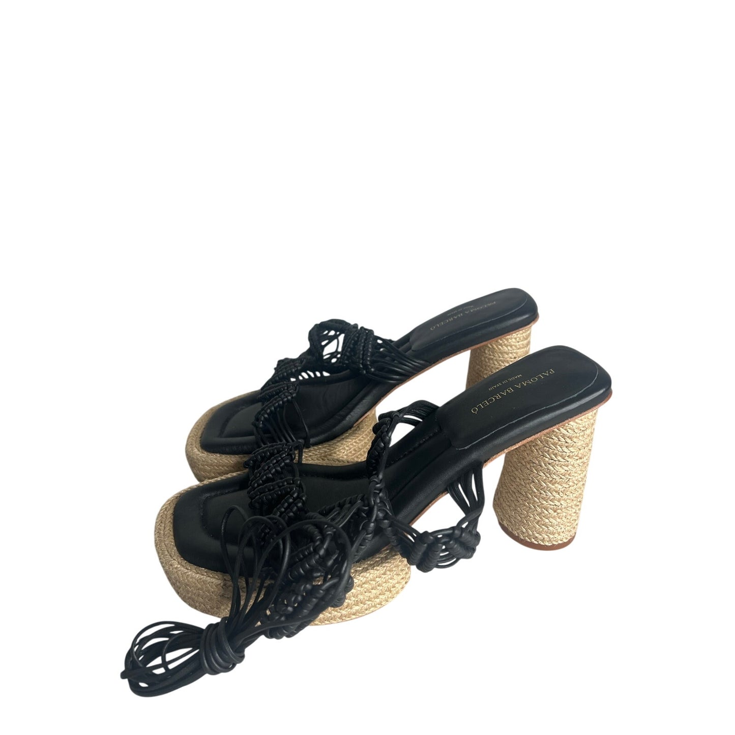 Paloma Barceló Platform Raffia Sandals SZ 39