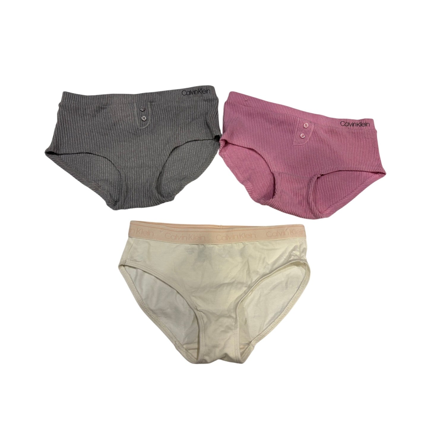 Calvin Klein Girls 3-Pair Underwear Lot SZ XL 14/16