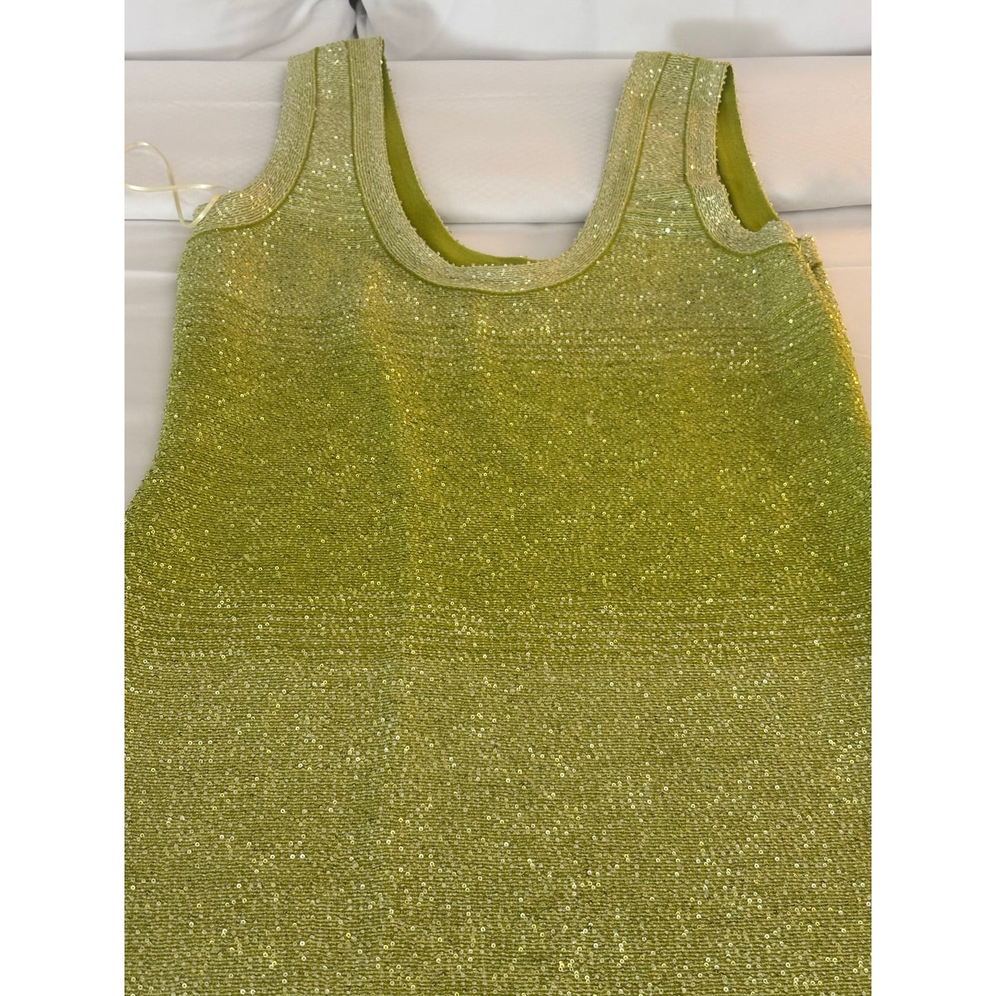 St. John Sequin Knit Maxi Dress SZ L