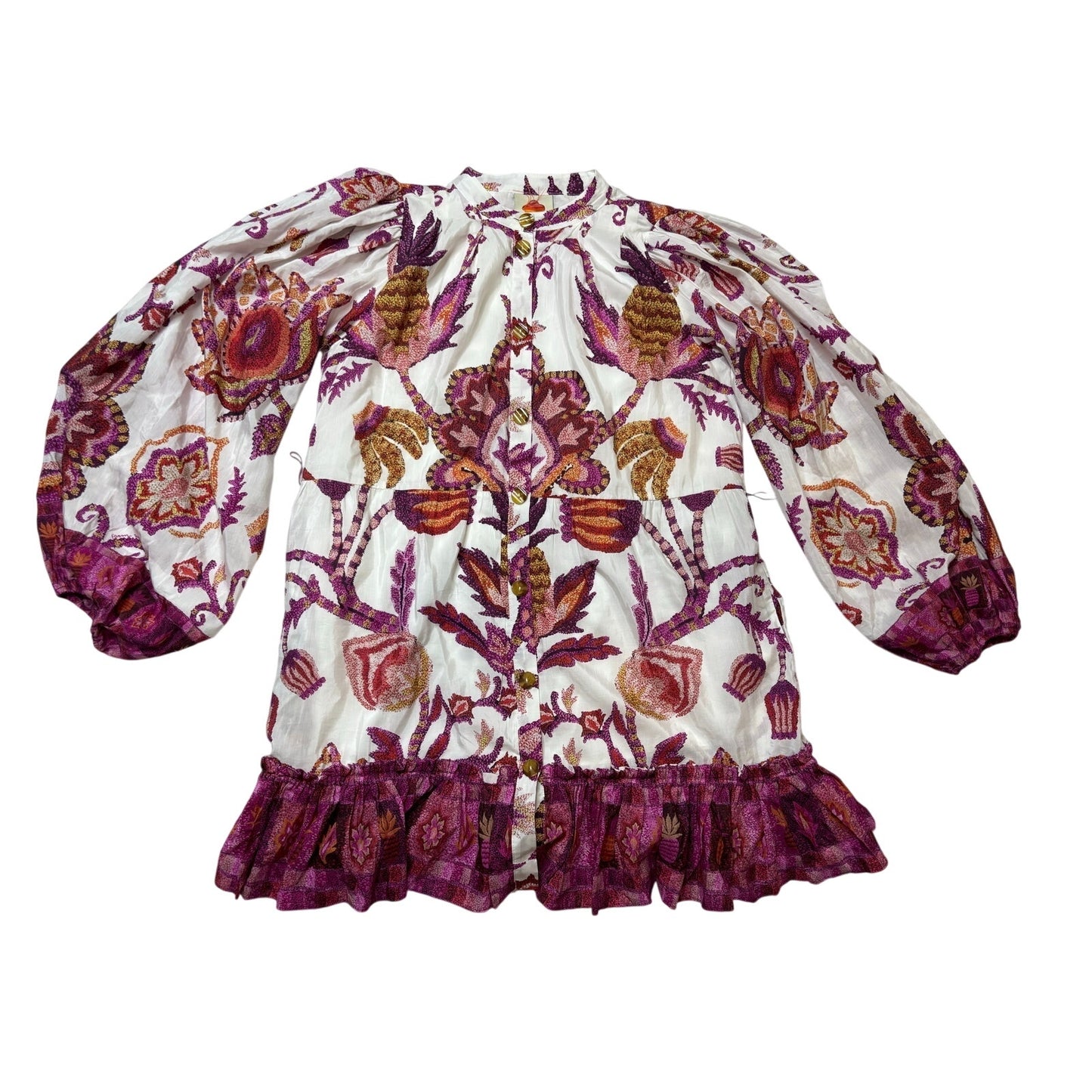 Farm Rio Sunset Tapestry Shirtdress SZ XS
