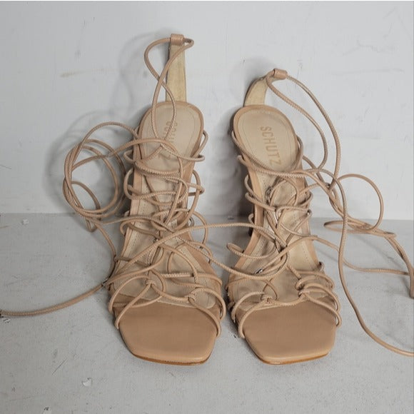 Schutz Heyde Leather Sandal SZ 10