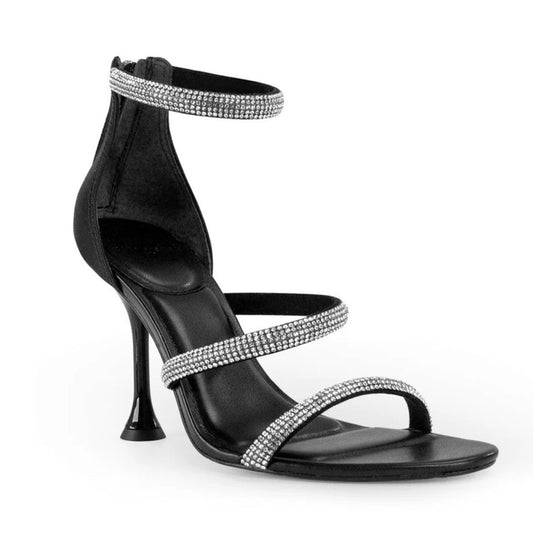 Marc Fisher LTD Carita Rhinestone Strappy Heels SZ 8M