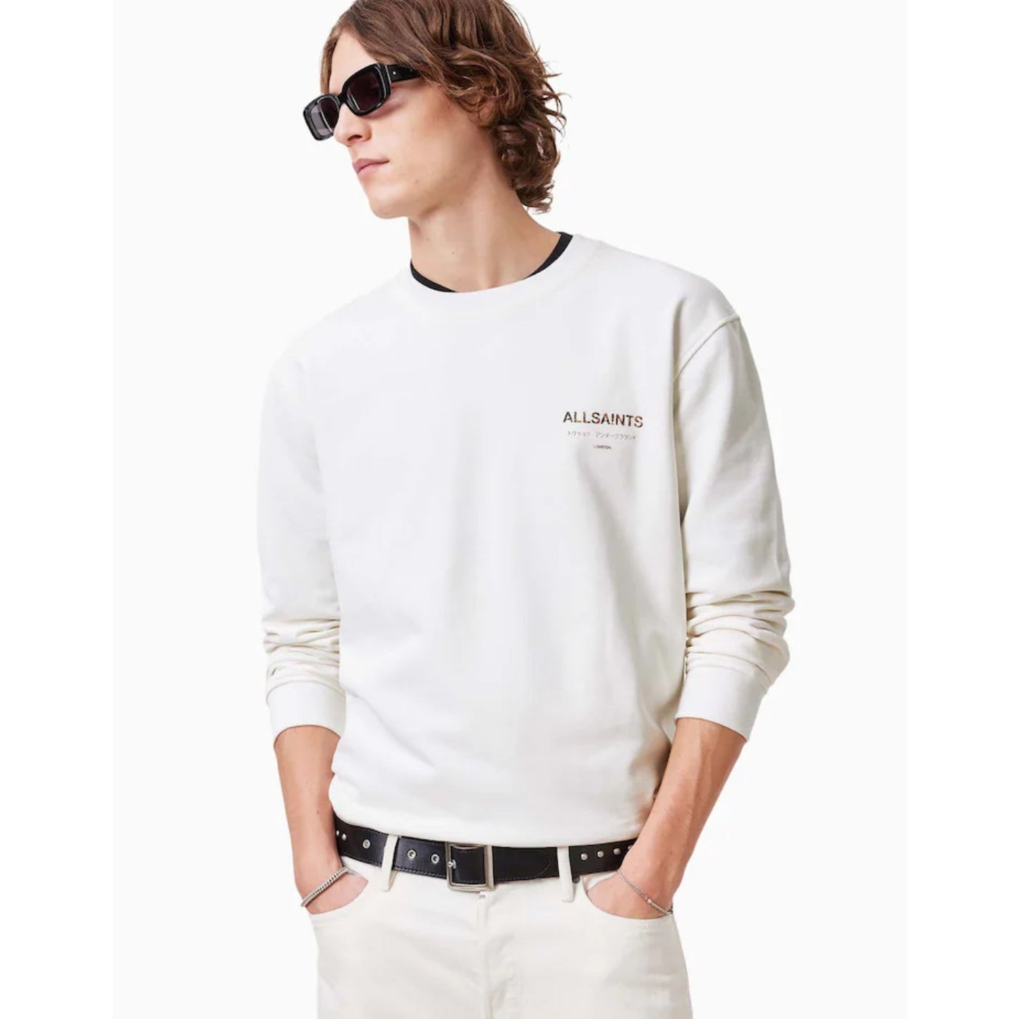 AllSaints Tokyo Underground Graphic Crewneck Sweatshirt SZ Med