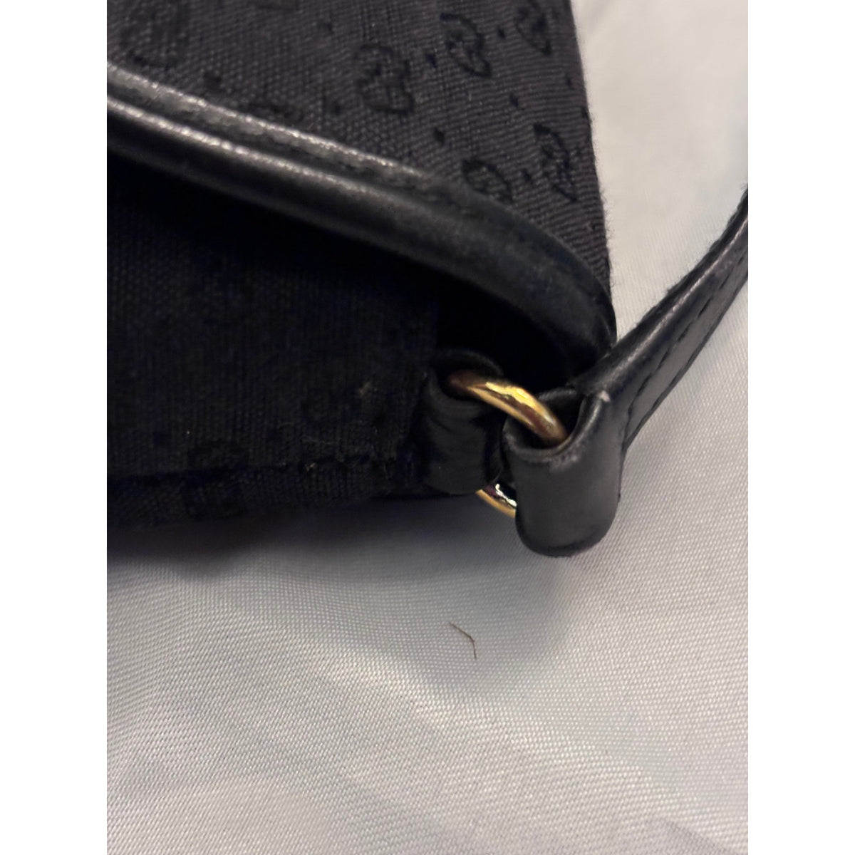 Gucci Vintage Micro GG Monogram Web Stripe Shoulder Bag