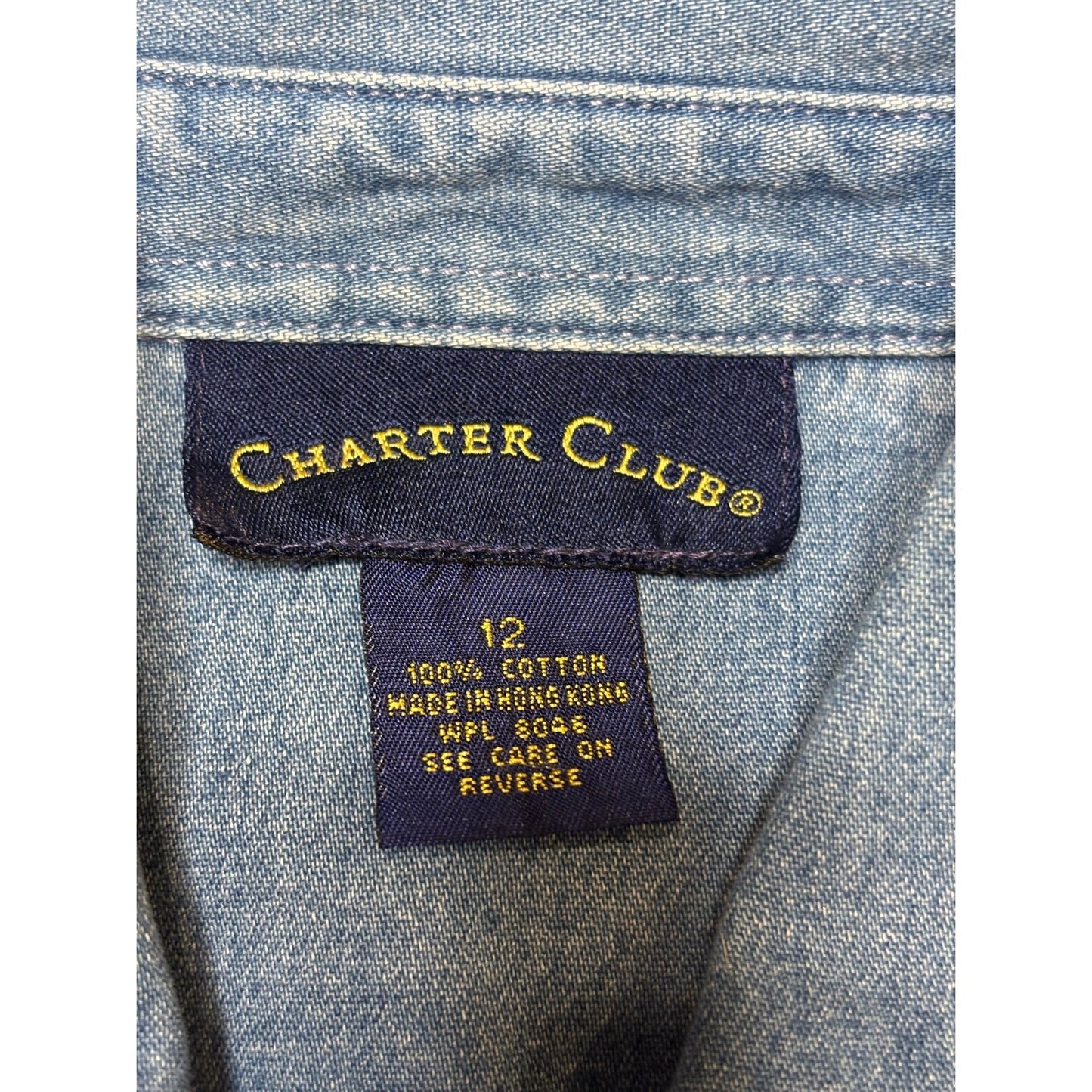 Vintage Charter Club Denim Maxi Dress  SZ 12