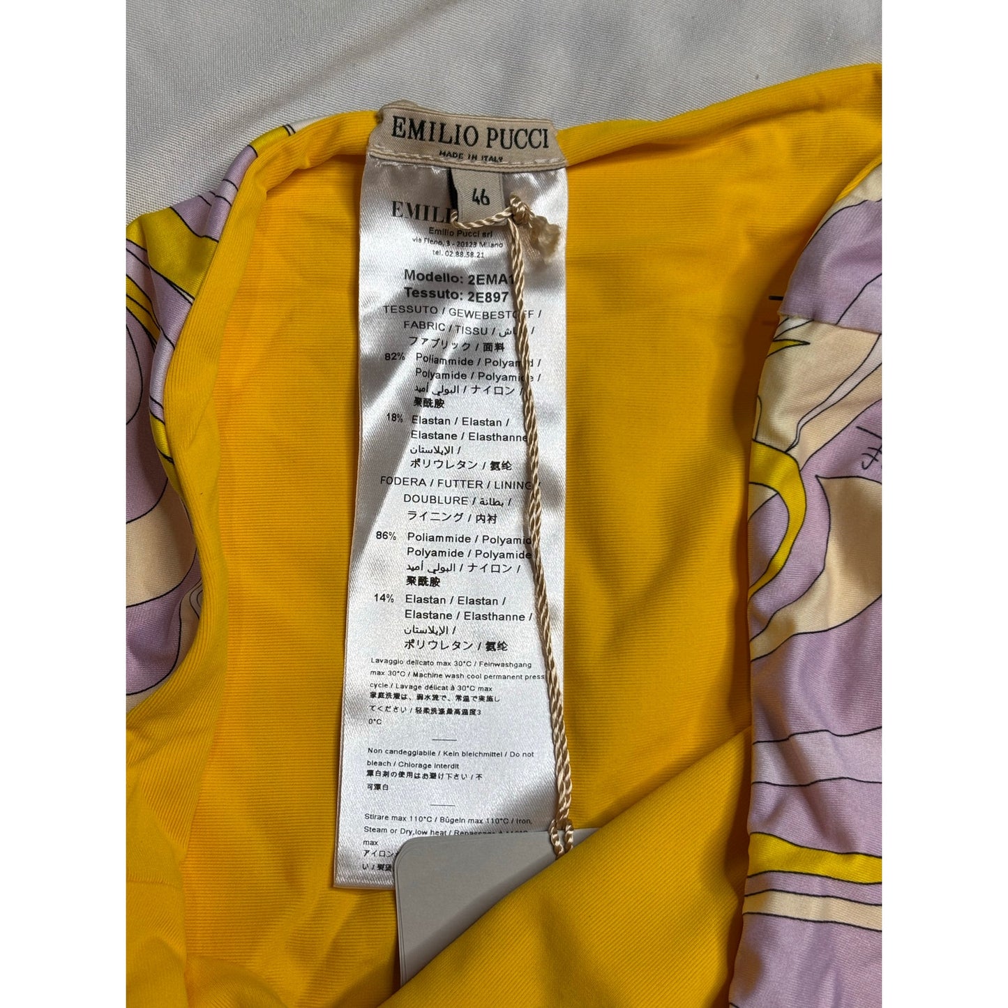 Emilio Pucci Onde High Waist Bikini Bottoms SZ 46