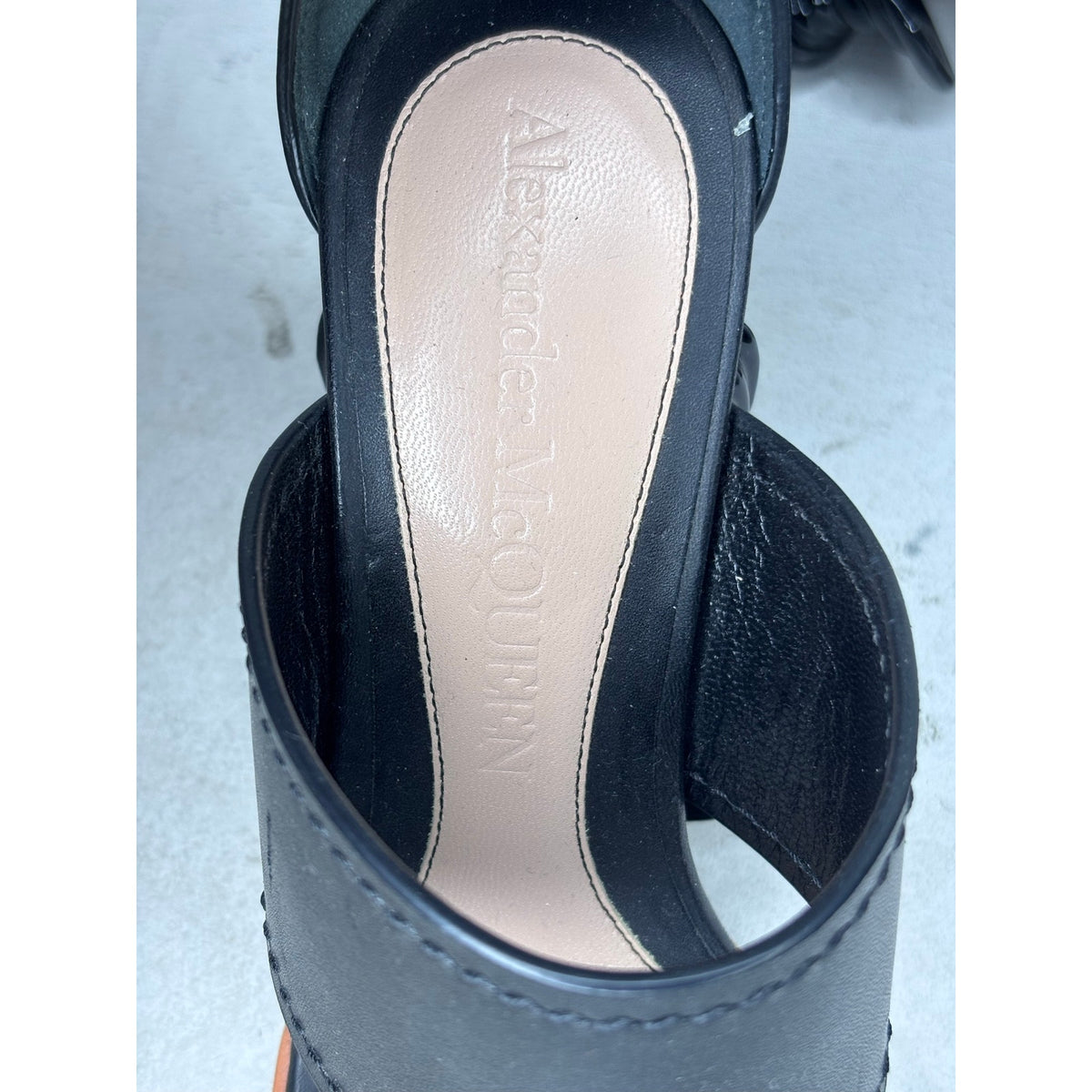 Alexander McQueen No. 13 Flower Heel Leather Sandals SZ 36
