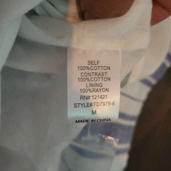 NWT Ellison Striped Cotton Shirt Dress SZ Med
