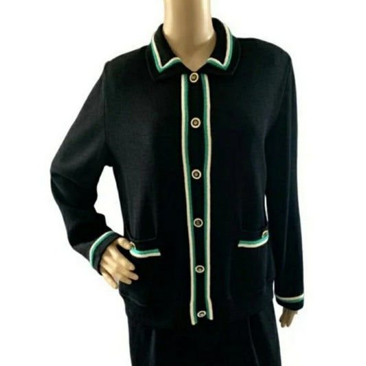 ST. JOHN Collection Women's Button Front Cardigan SZ 8