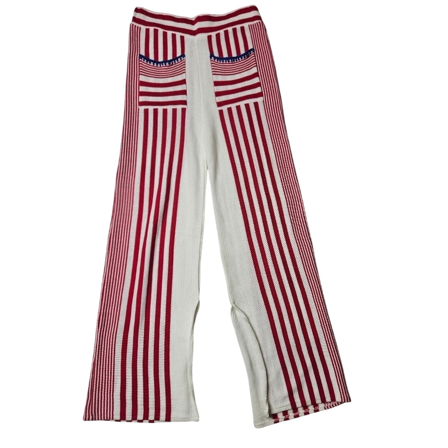 Pastíche Pepe Stripe Cotton Blend Knit Pants SZ L