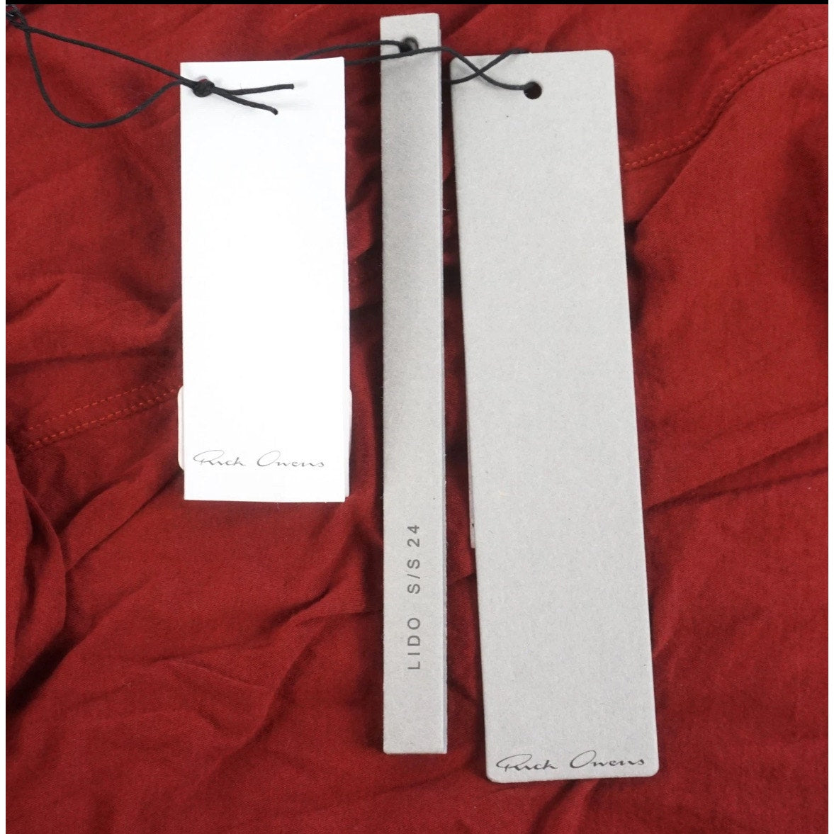 Rick Owens Cherry Red Jersey Pillar Long Maxi Skirt IT 40