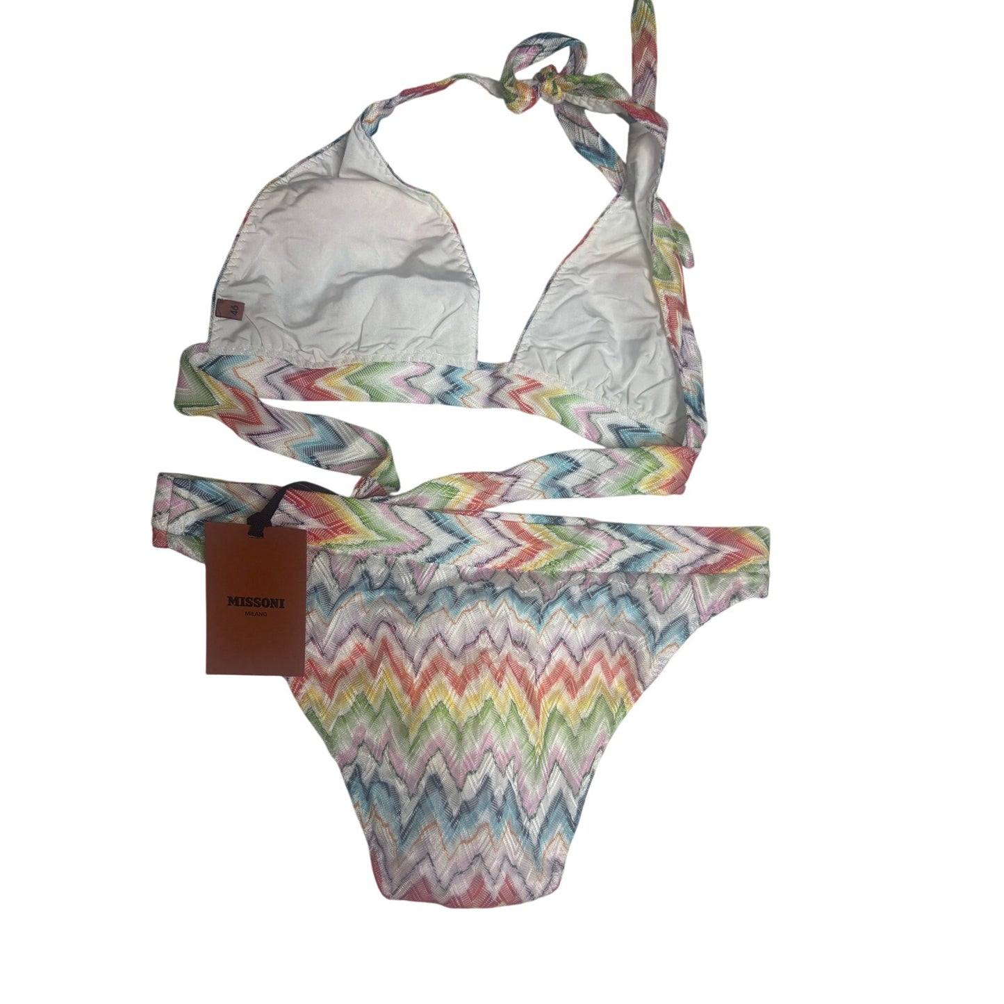 Missoni Zigzag Chevron Multicolor Bikini Set SZ 46