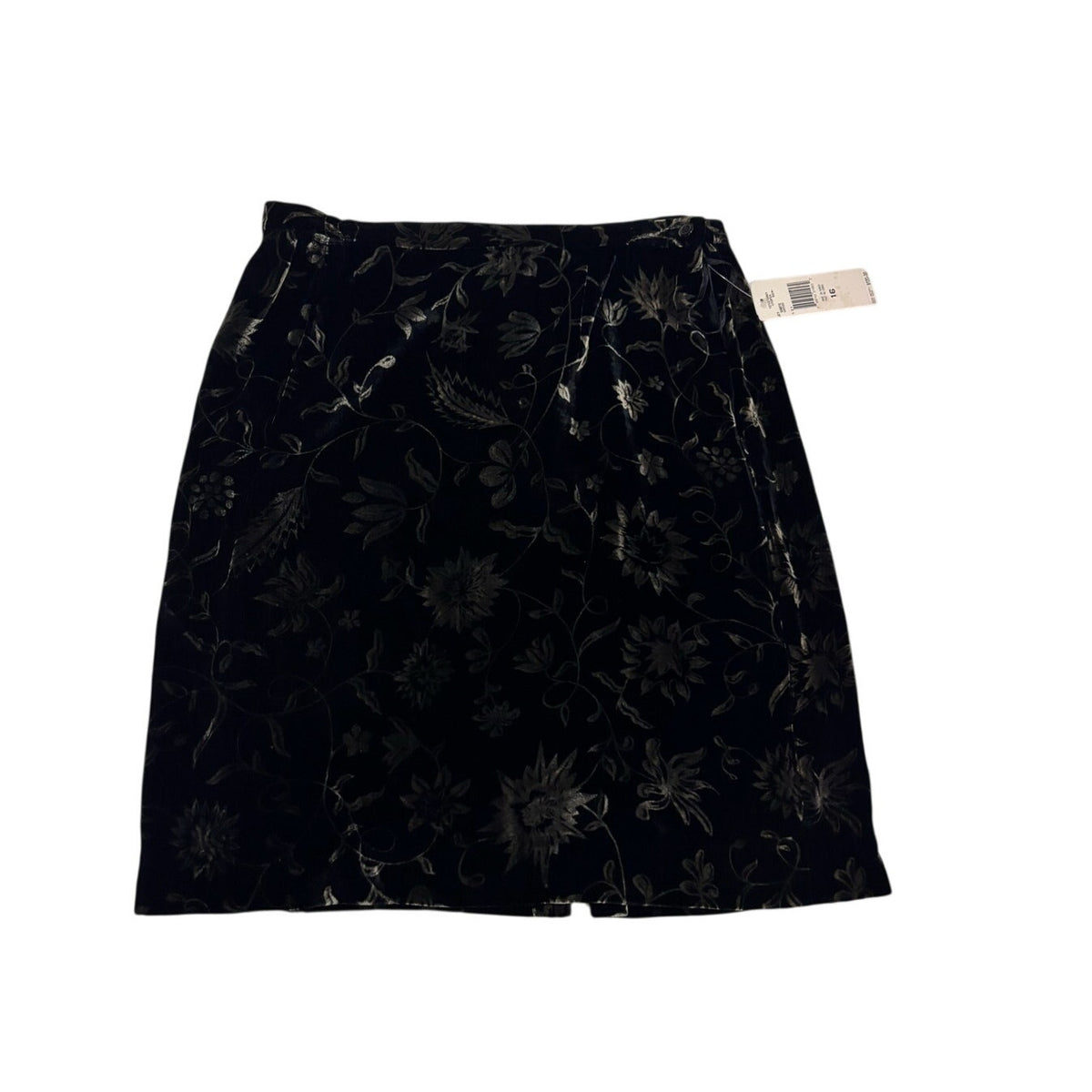 Vintage Jones New York Floral Velvet Skirt SZ 16