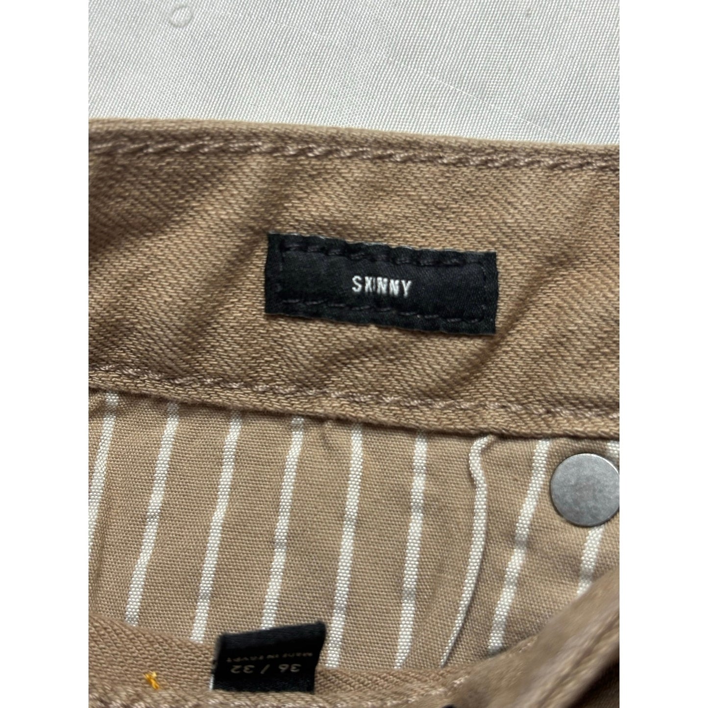 Bonobos Men’s Slim Fit Stretch Jeans Tan Khaki Size 36x32