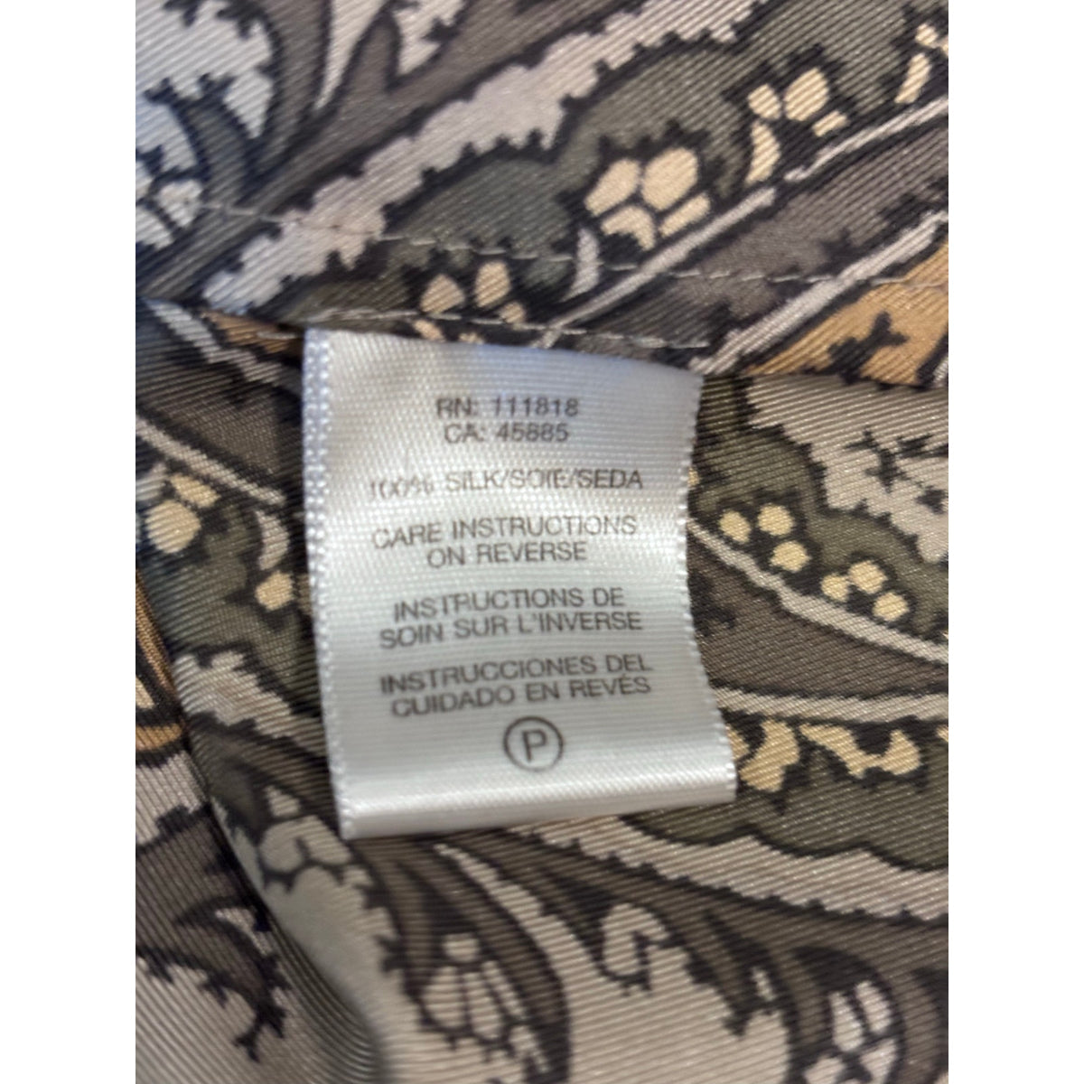 MICHAEL Michael Kors Silk Paisley Draped Top SZ L