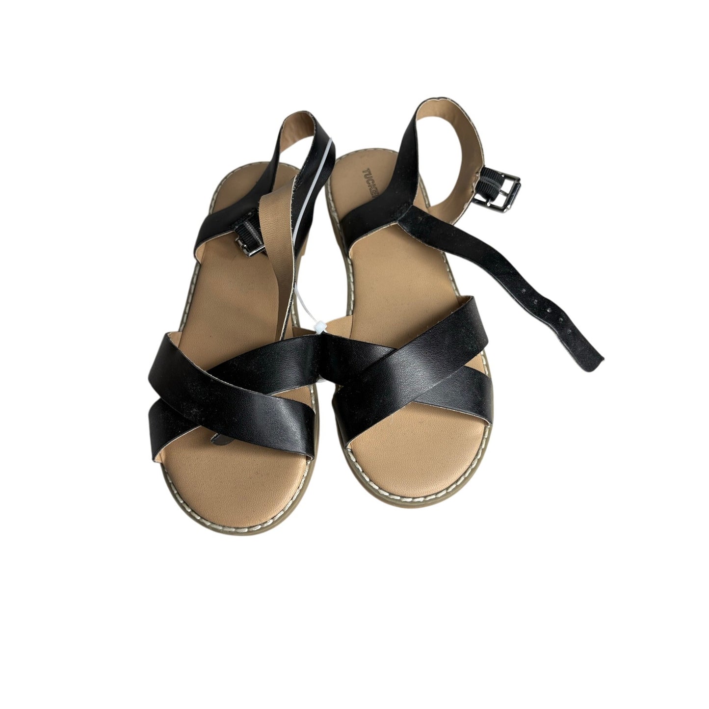 Tucker + Tate Tarya Black Strappy Adjustable Sandals SZ 3Y