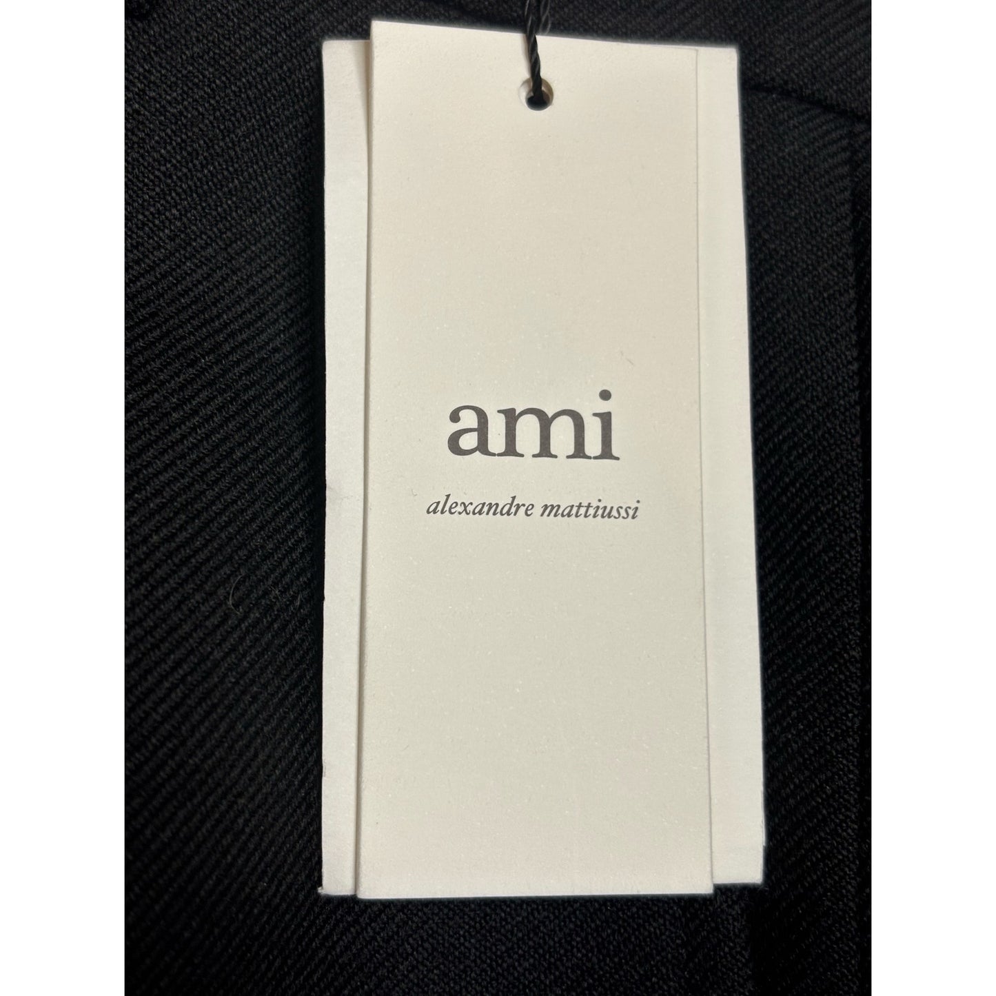 AMI Paris Alexandre Mattiussi Virgin Wool Trousers Black EU38 US6