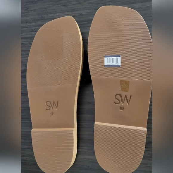 Stuart Weitzman Cammy Shearling Strap Slide Sandals SZ 9
