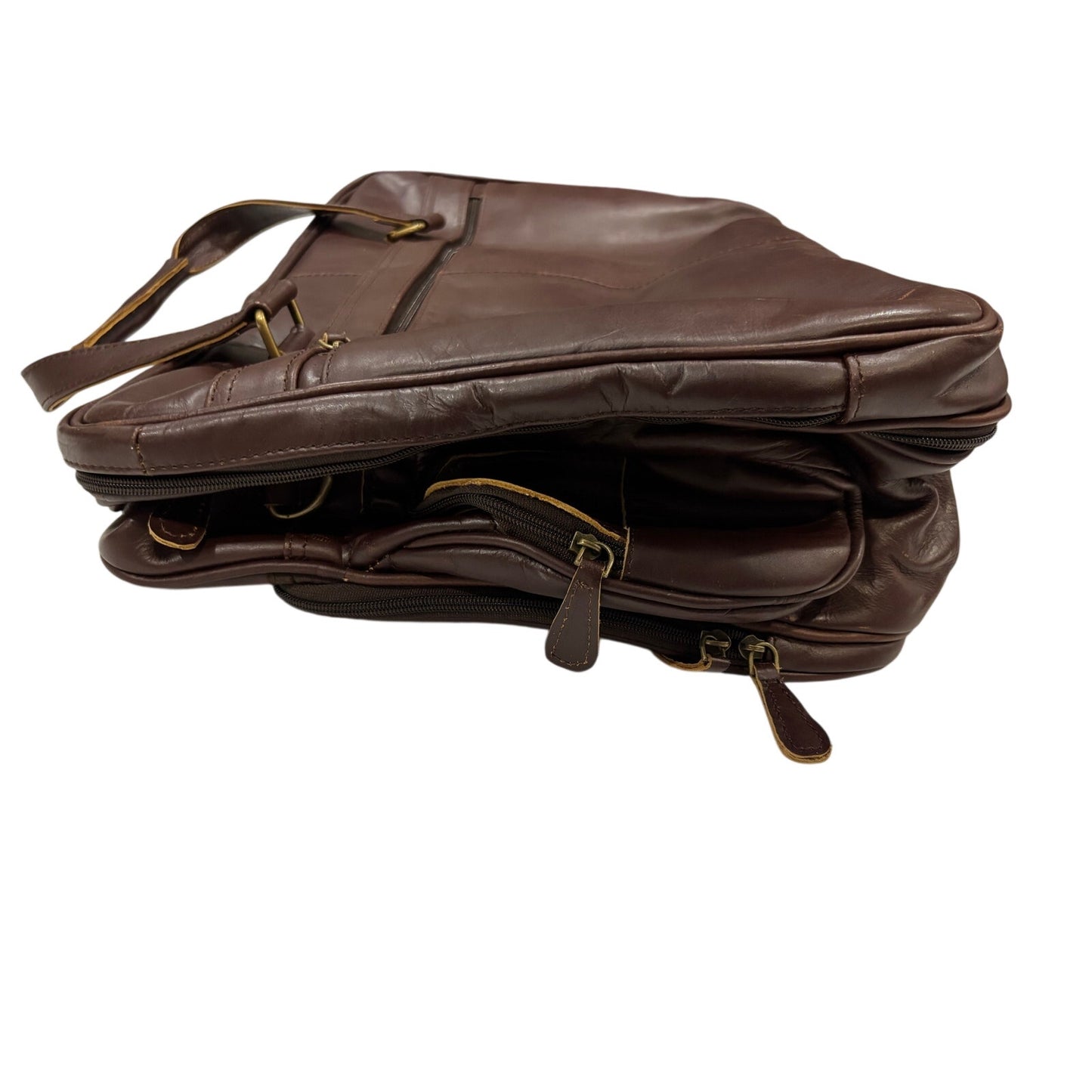 18” Genuine Leather Laptop Briefcase Business Travel Bag