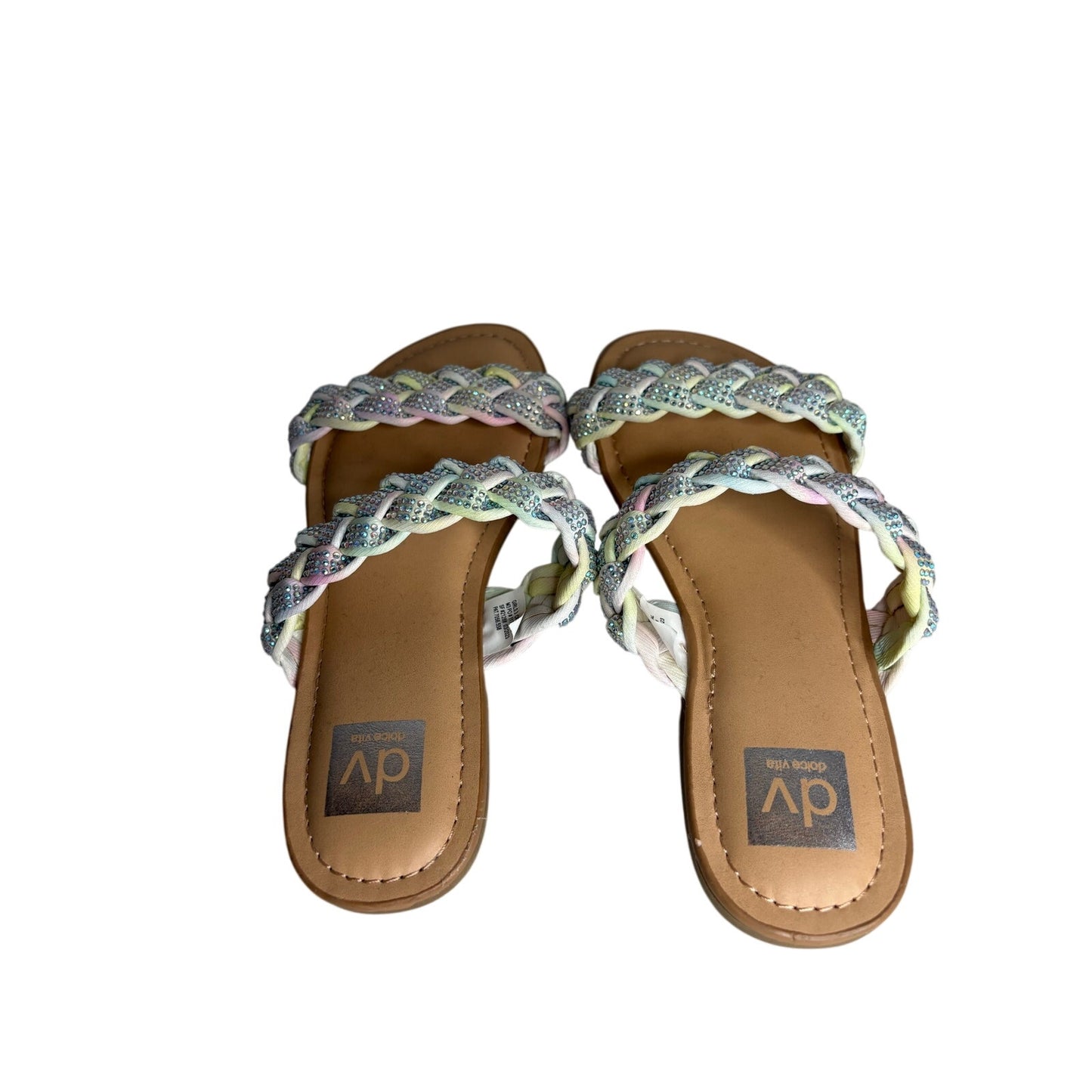 Dolce Vita Kids Cristal Rhinestone Braided Slides SZ 3M