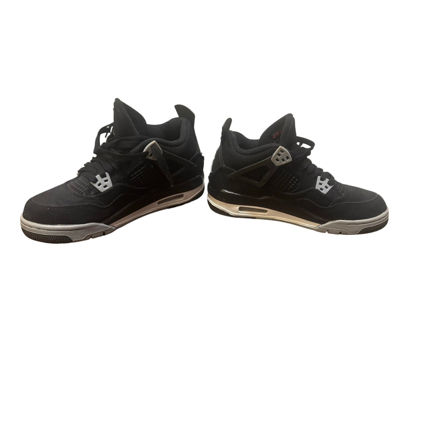 Air Jordan 4 Retro SE GS Black Canvas Sneakers SZ 6.5Y