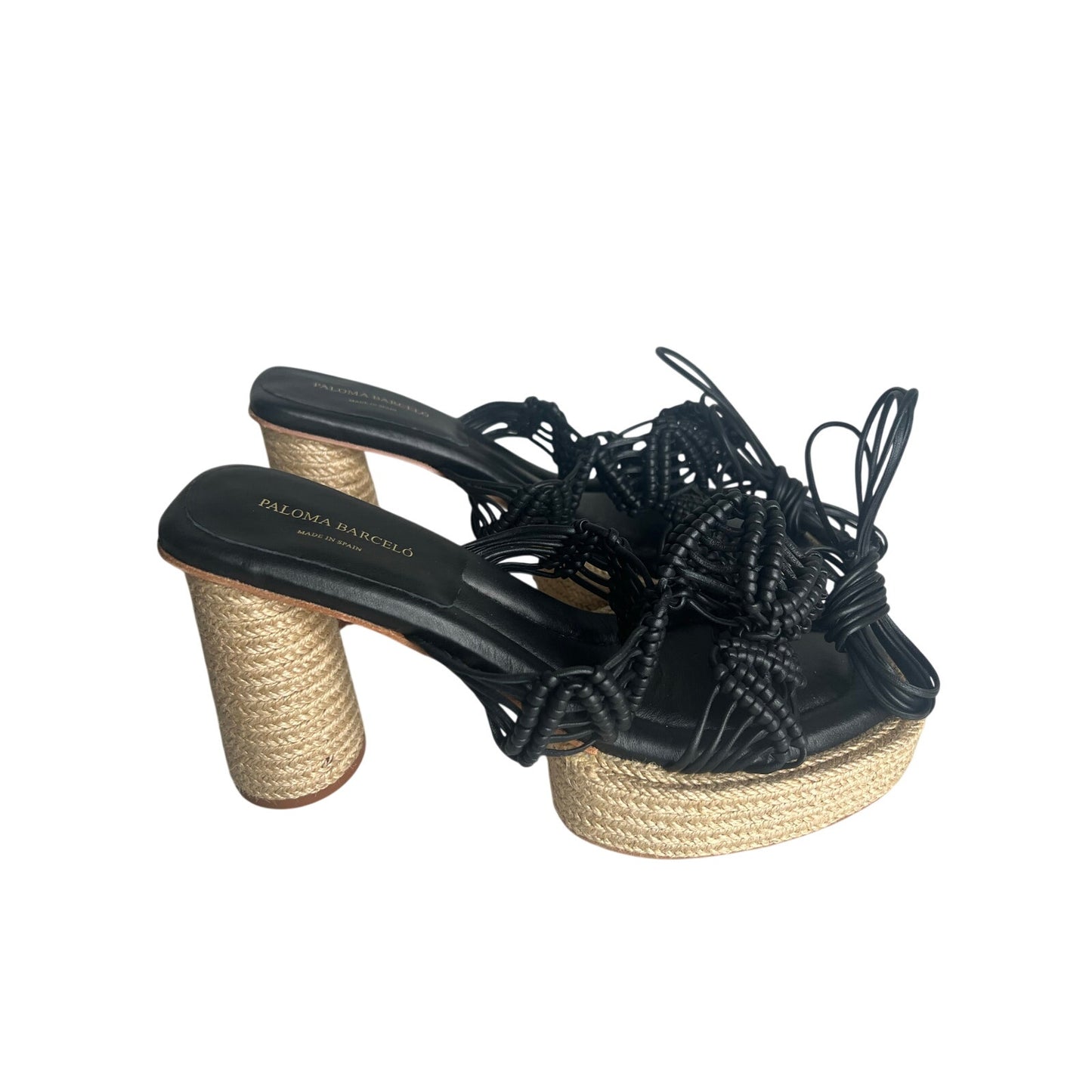 Paloma Barceló Platform Raffia Sandals SZ 39