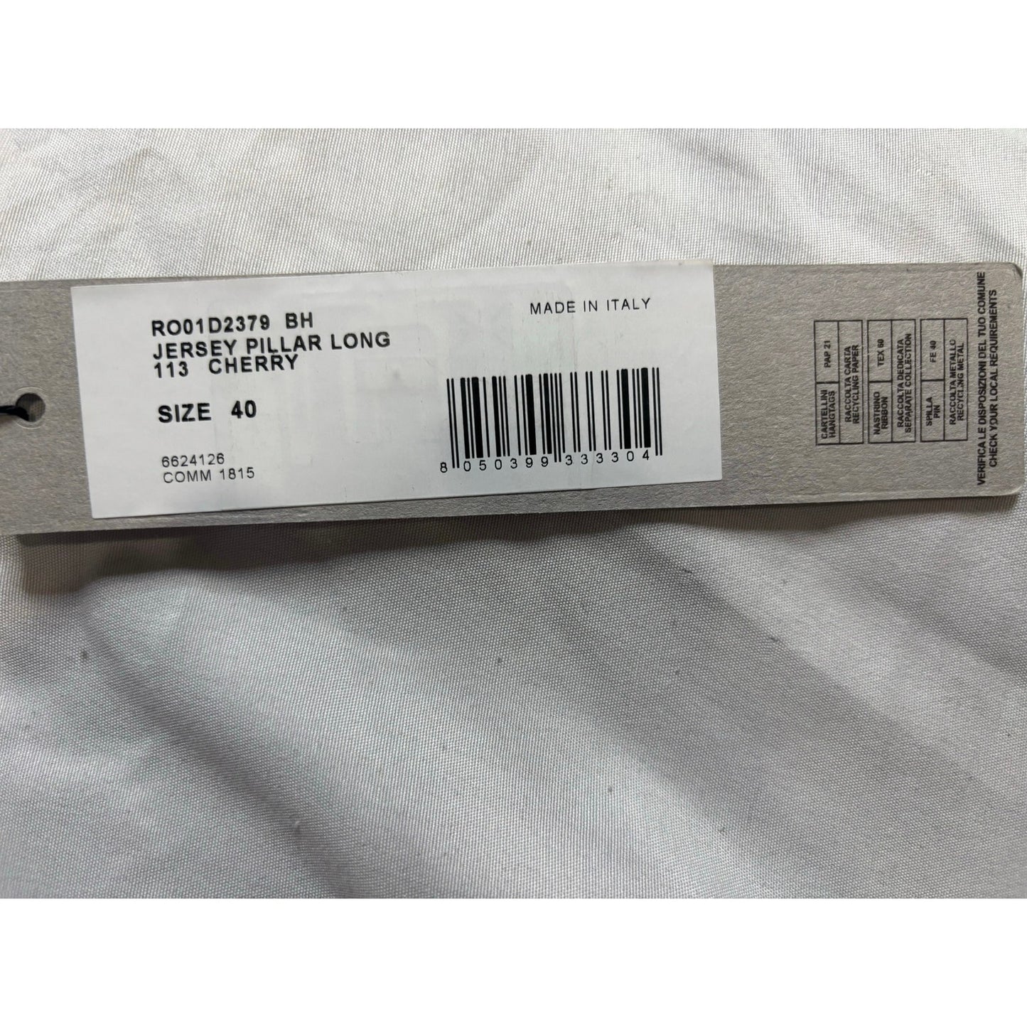 Rick Owens Cherry Red Jersey Pillar Long Maxi Skirt IT 40