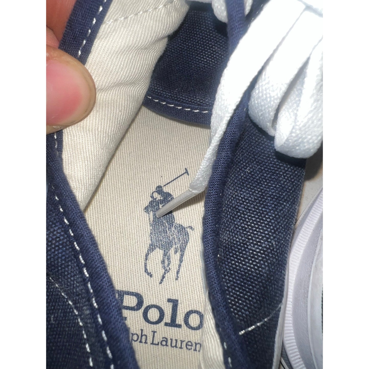 Polo Ralph Lauren Essence 100 Canvas Cap-Toe Sneakers SZ 6