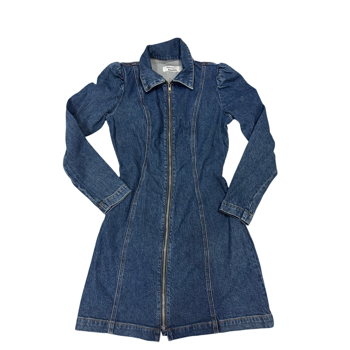 Reformation Kensington Denim Dress SZ 2