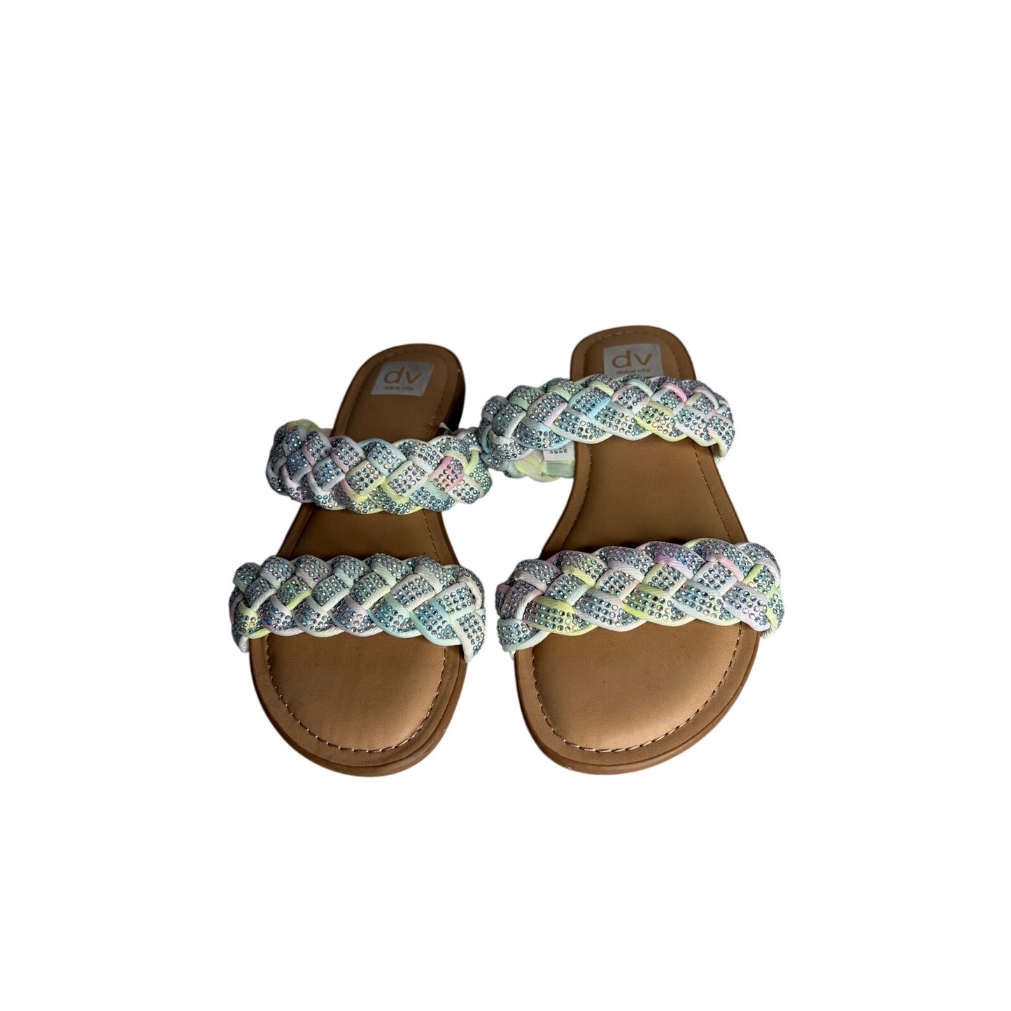 Dolce Vita Kids Cristal Rhinestone Braided Slides SZ 3M