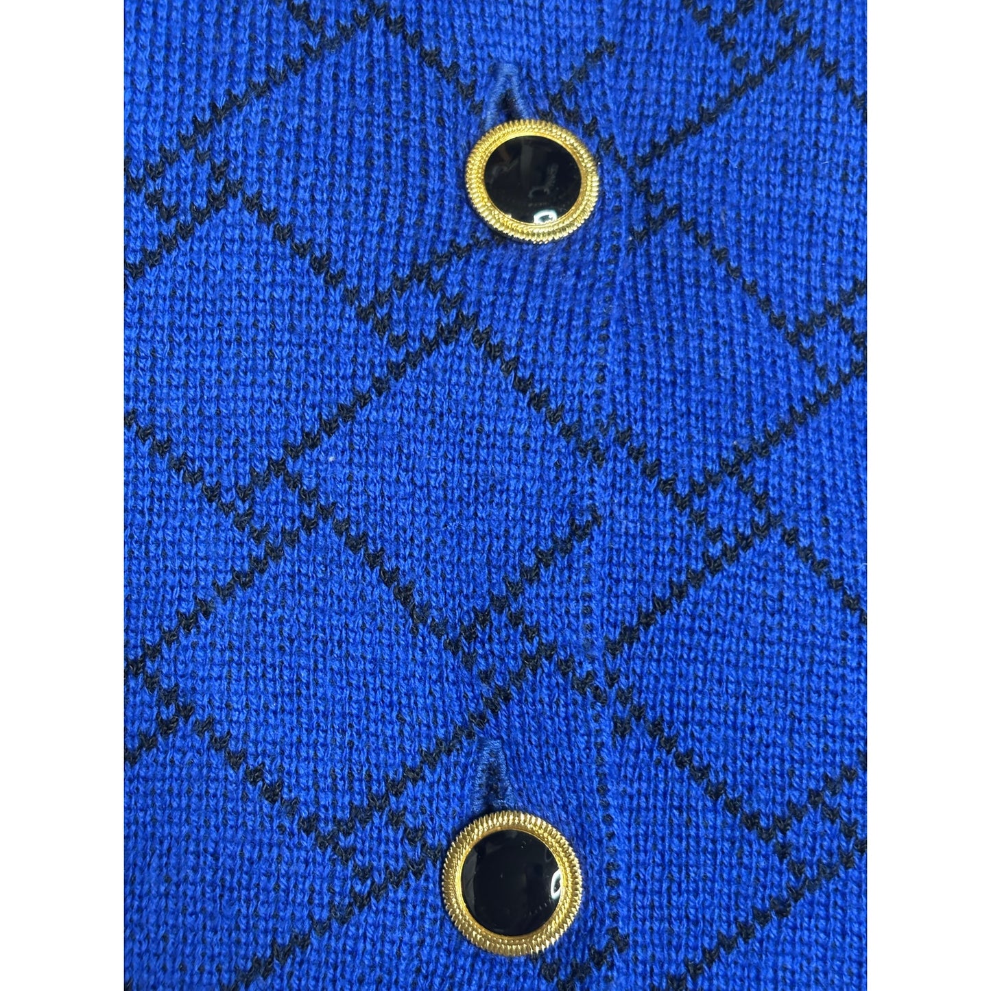 St. John by Marie Gray Geometric Santana Knit Button Jacket SZ 8