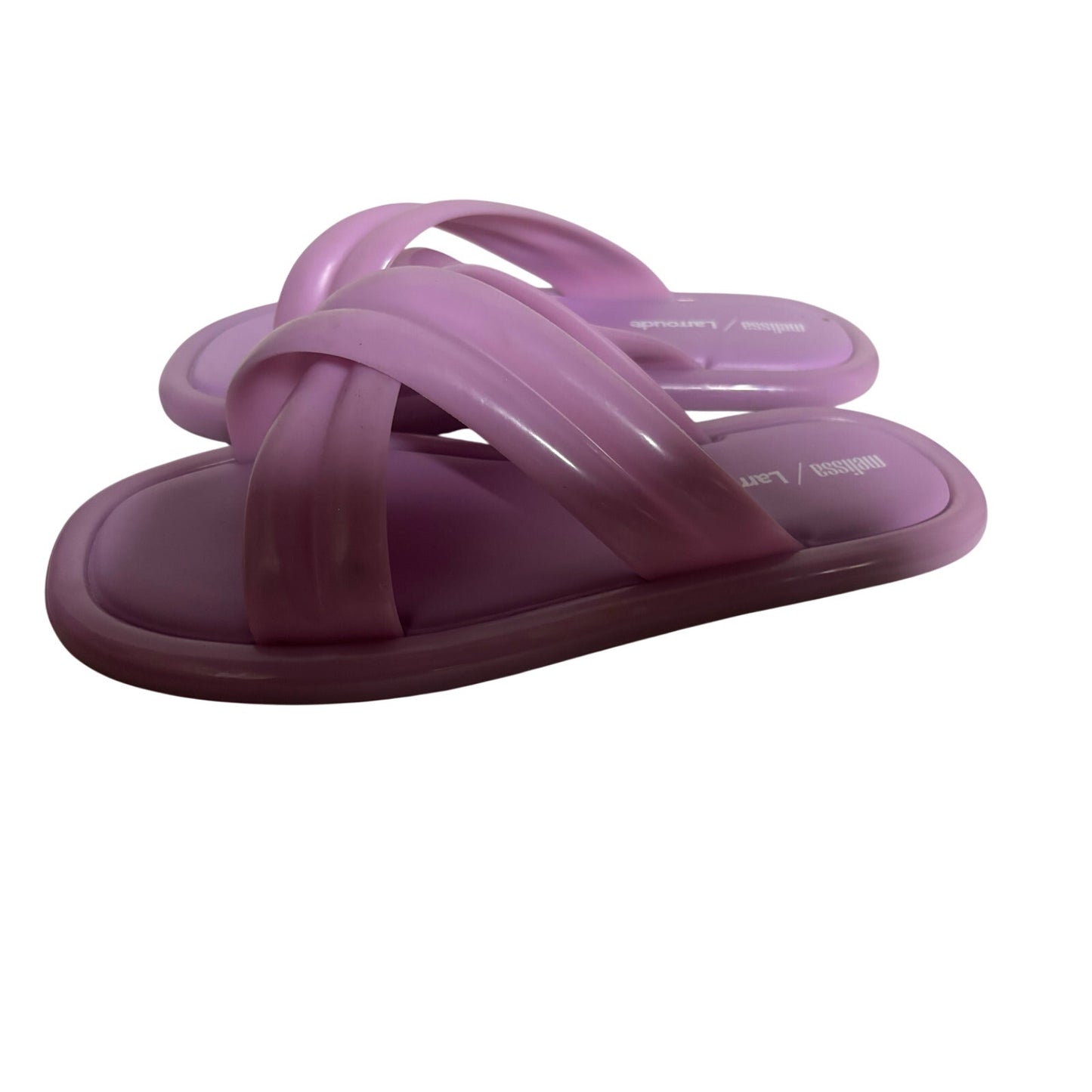 Melissa x Larroudé Crisscross Jelly Cali Slide SZ 8