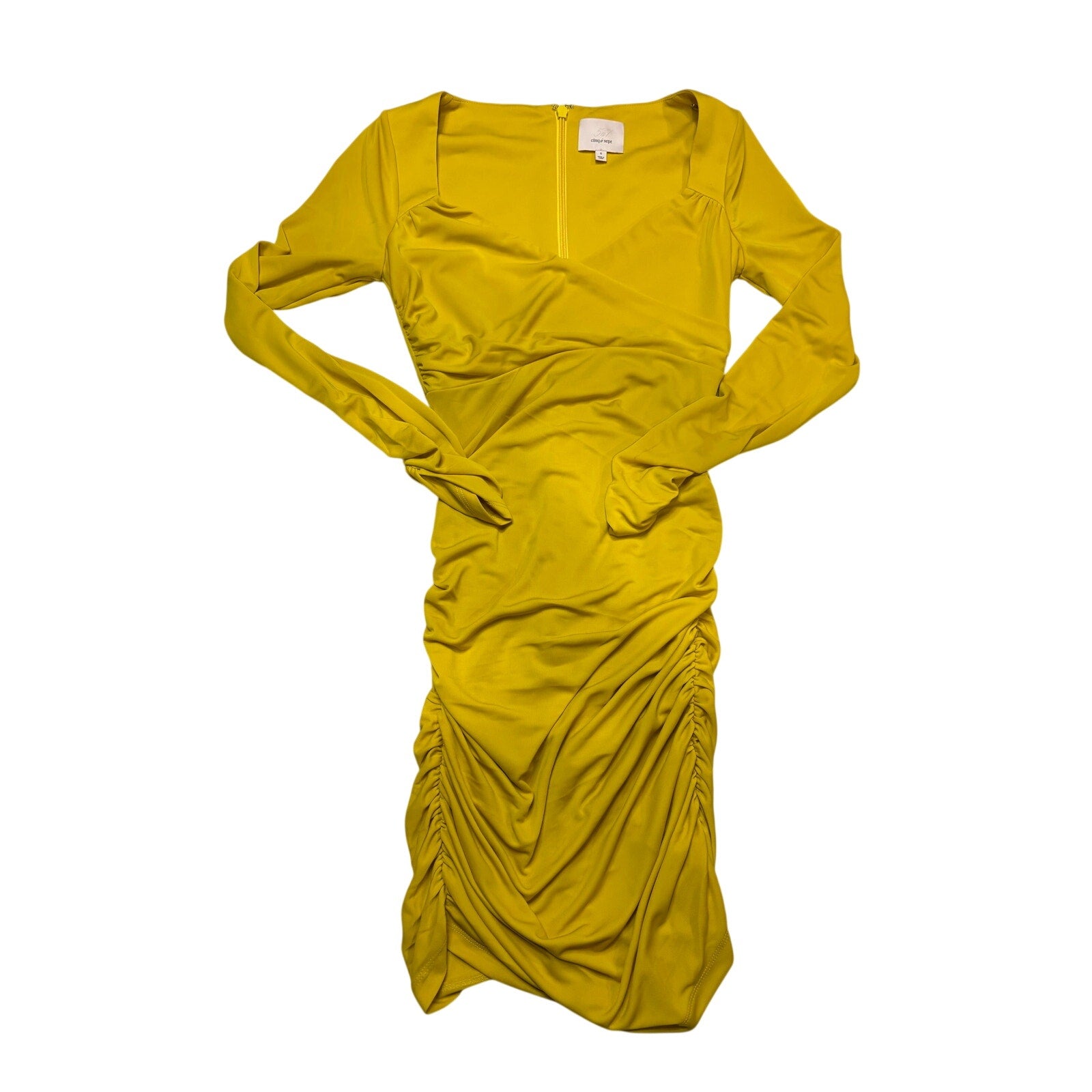 CINQ A SEPT Miah Ruched Mini Dress in Pineapple SZ 6 – Divas Treasure Closet
