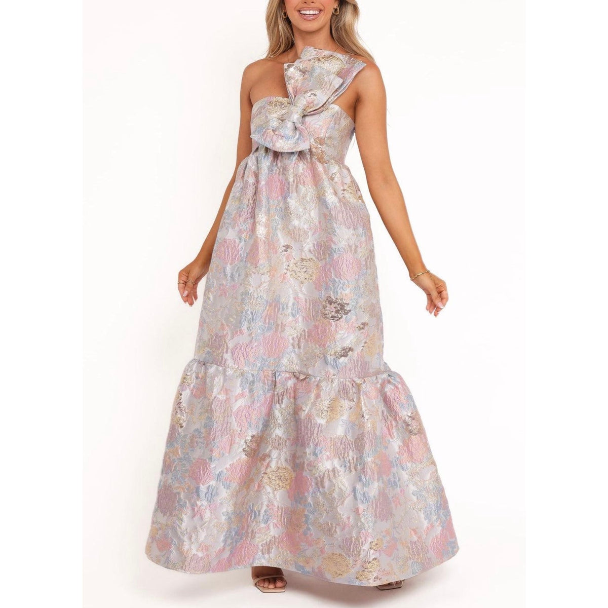 Petal & Pup Betina Bow Front Maxi Dress SZ SM